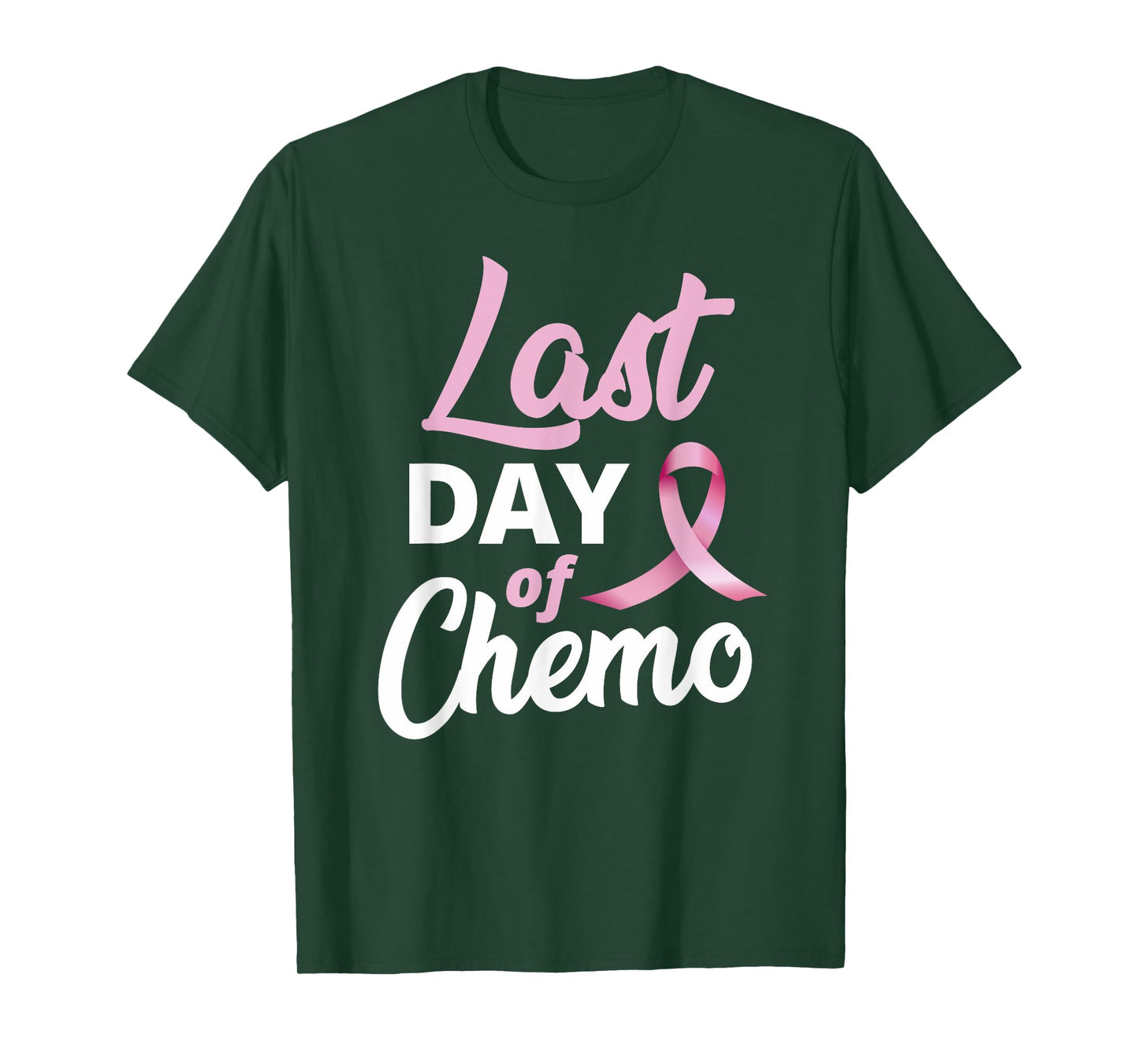 Breast Cancer Last Day Of Chemo Pink Ribbon Recovery T-Shirt