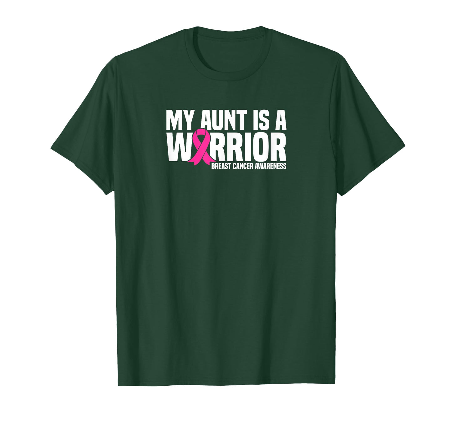 My Aunt is a Warrior Pink Ribbon Breast Cancer Awareness T-Shirt