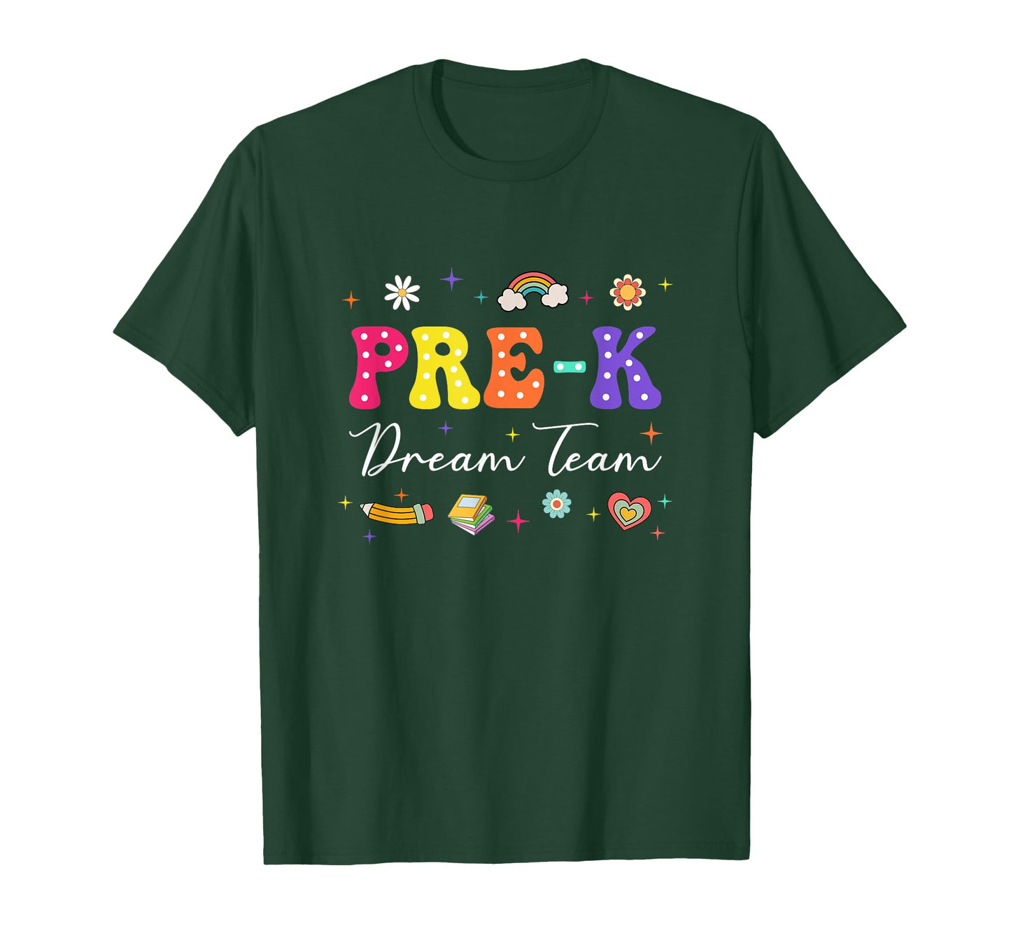 Groovy Pre-K Dream Team Back To School Teacher Kids T-Shirt