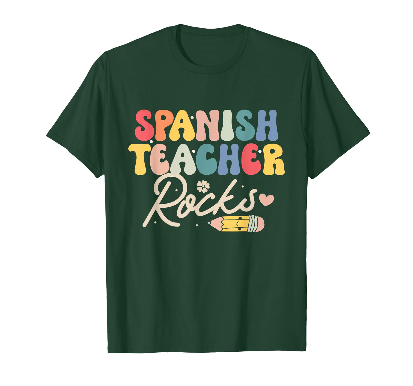 Spanish Teacher Rocks Back to School Shirt Funny Men Women T-Shirt