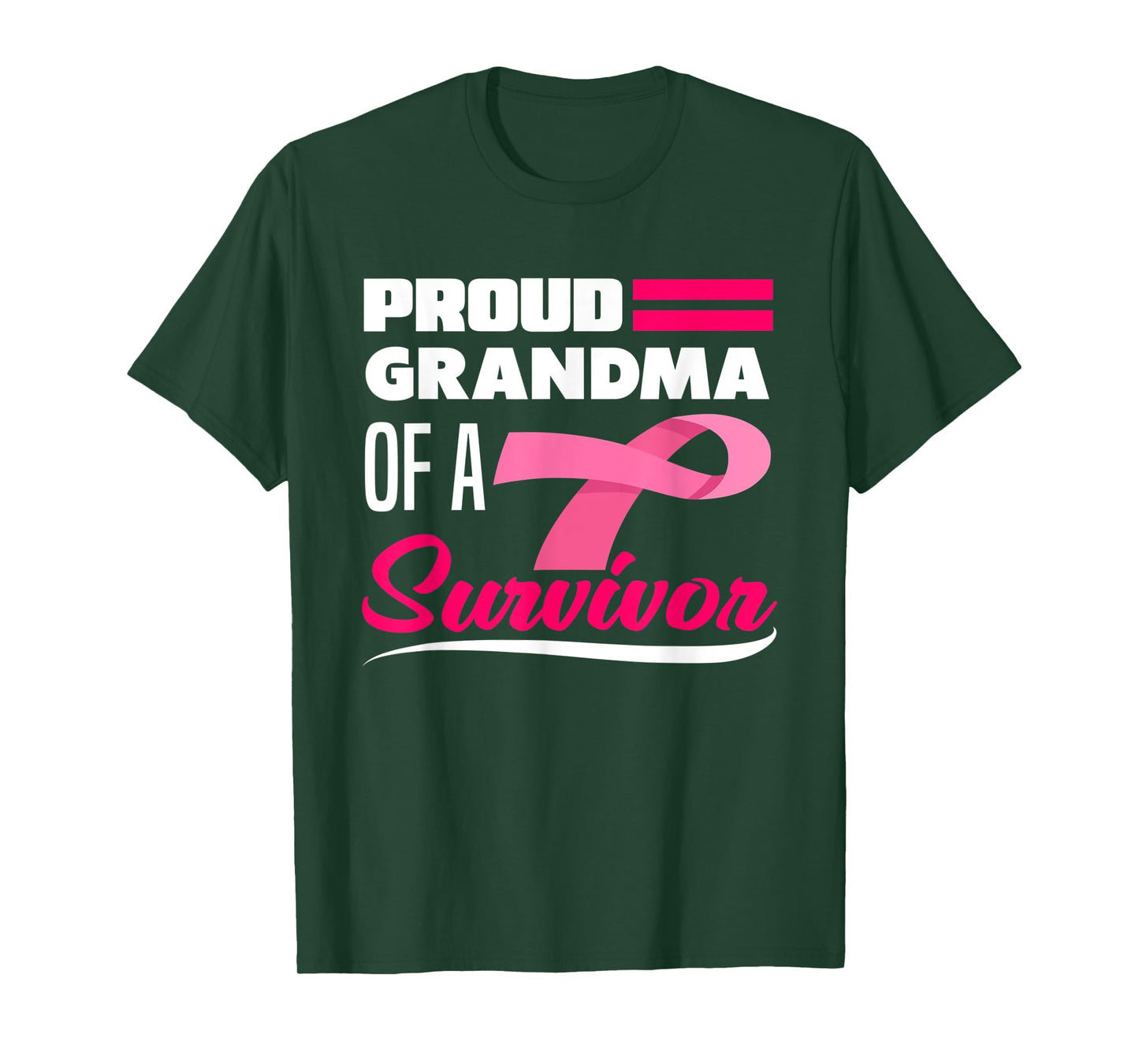 Proud Grandma Of A Survivor Granddaughter Breast Cancer T-Shirt