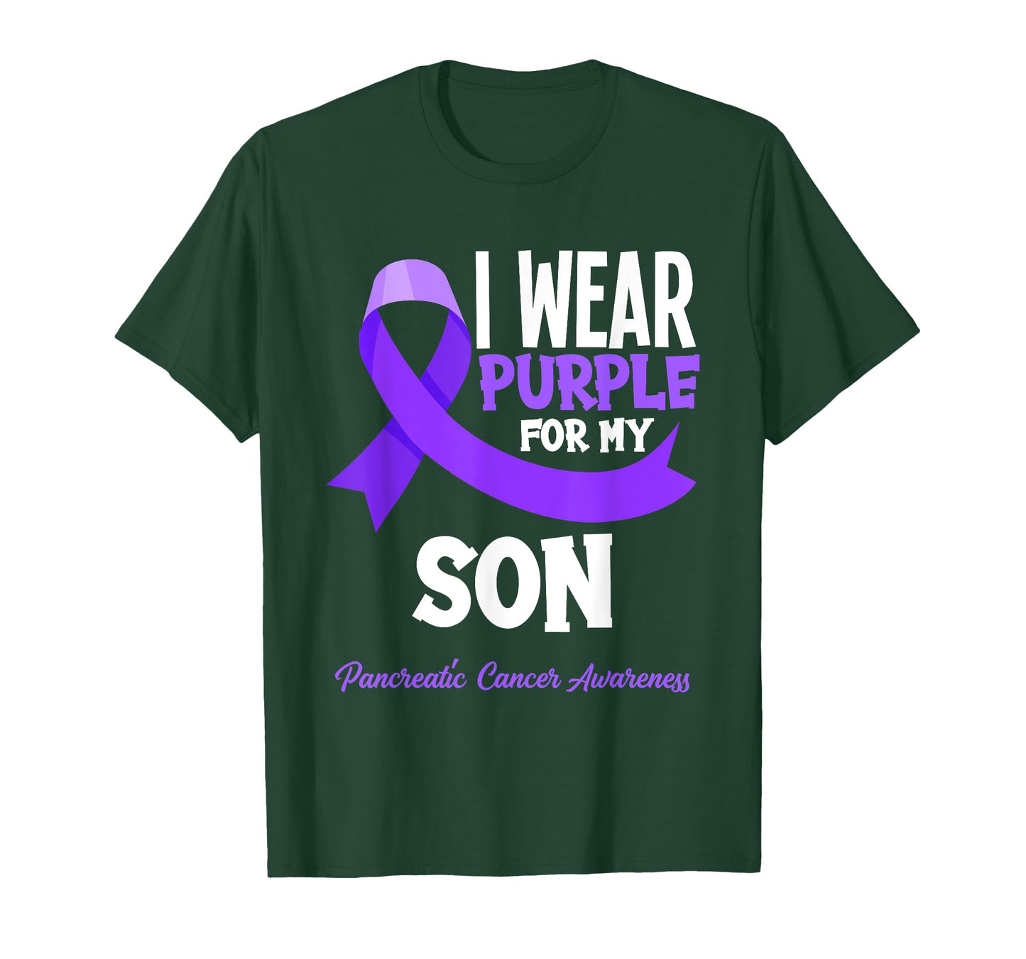 I Wear Purple For My Son Pancreatic Cancer Awareness T-Shirt
