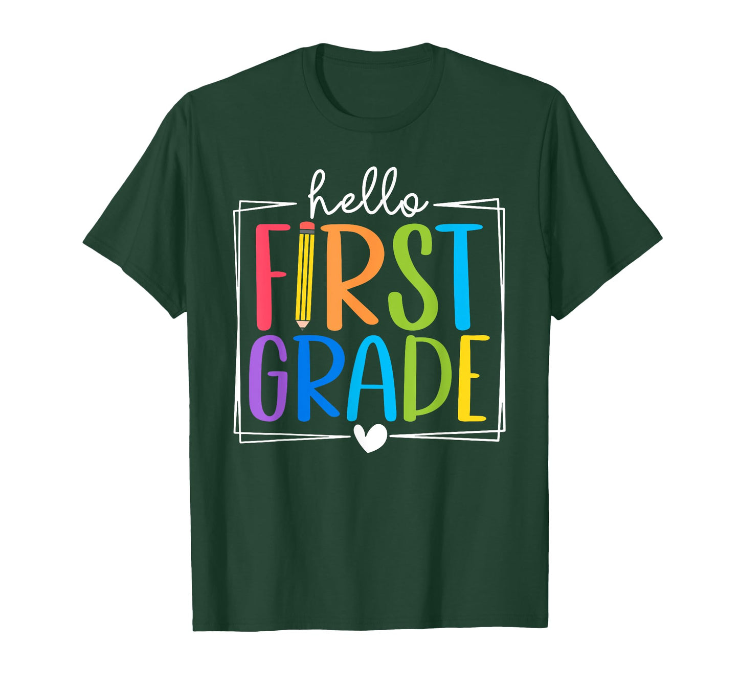 Hello First Grade Team 1st Grade Back to School Teacher Kids T-Shirt