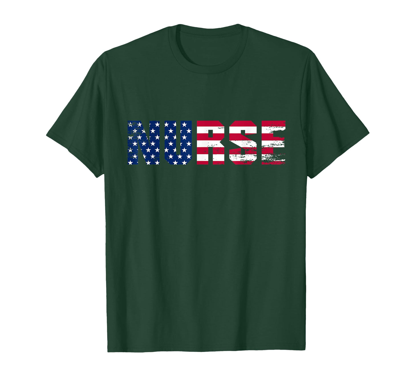 Vintage Nurse 4th of July American Flag Nurse USA T-Shirt