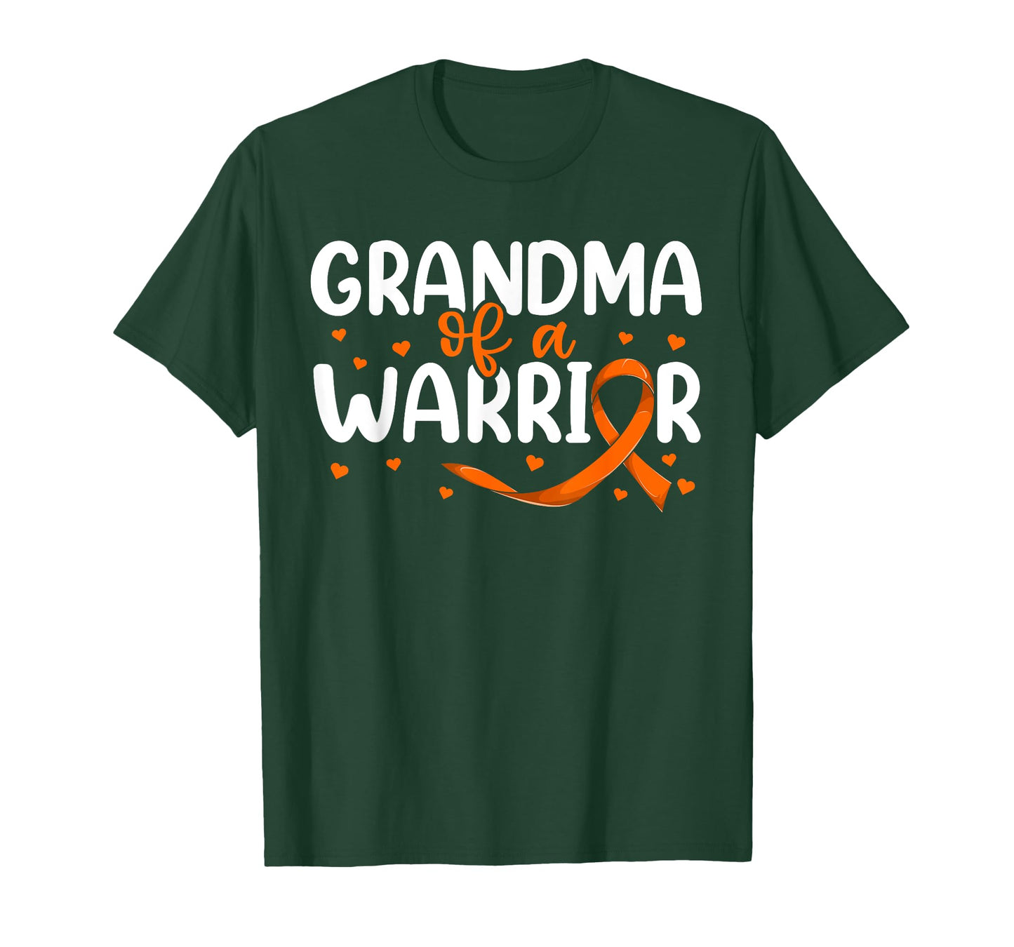 Orange Ribbon Leukemia Grandkids Shirt, Grandma Of A Warrior T-Shirt