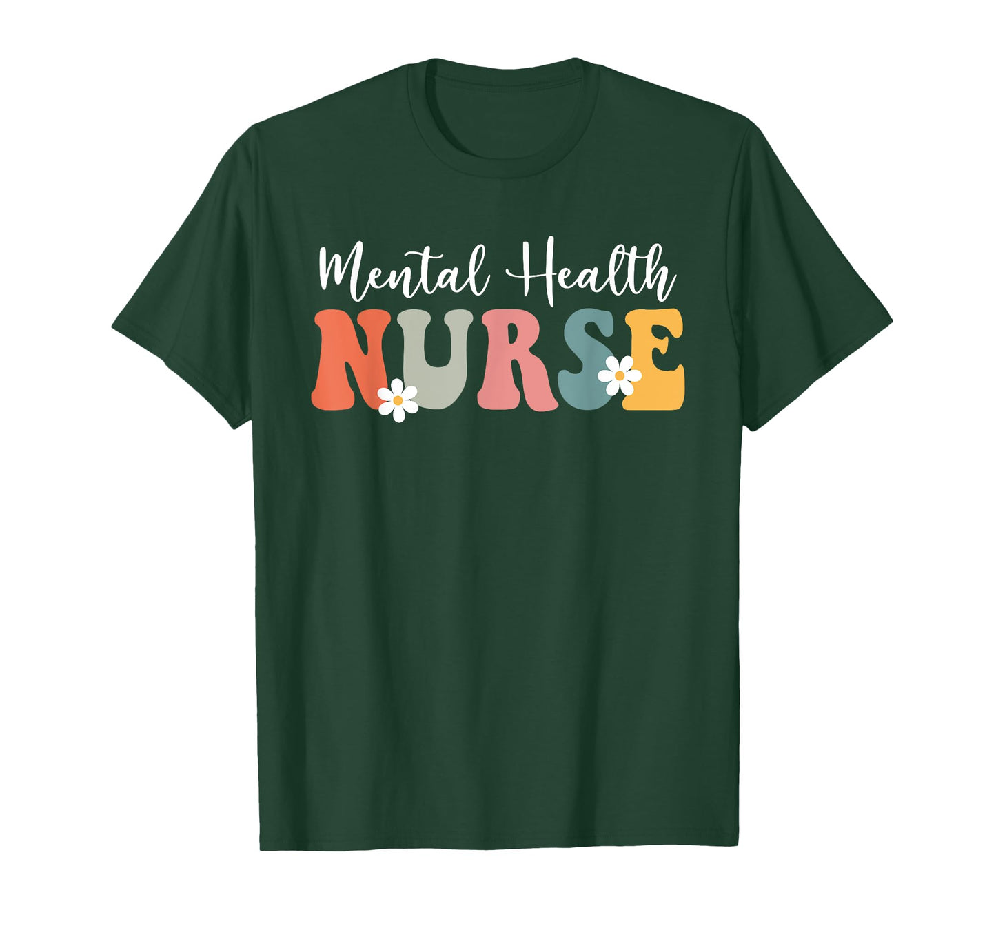 Retro Groovy Mental Health Nurse Psych Nurse For Women Men T-Shirt