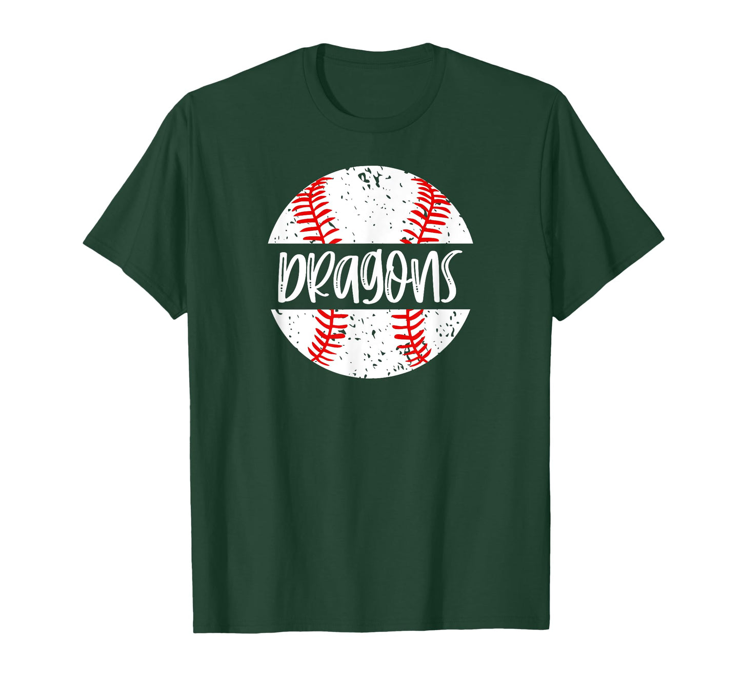 Dragons Baseball Team Mascot School Spirit Game Day T-Shirt
