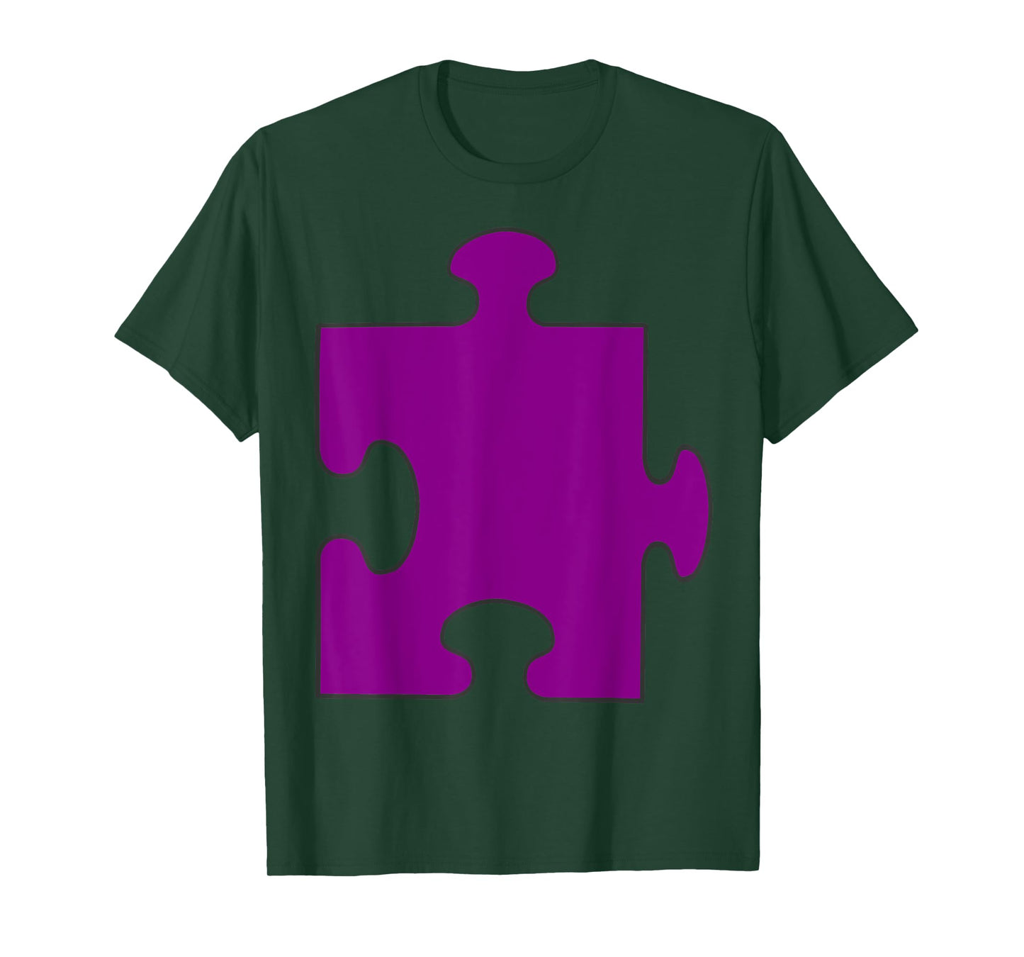 Halloween Couple Costumes - Purple Puzzle Piece Costume T-Shirt