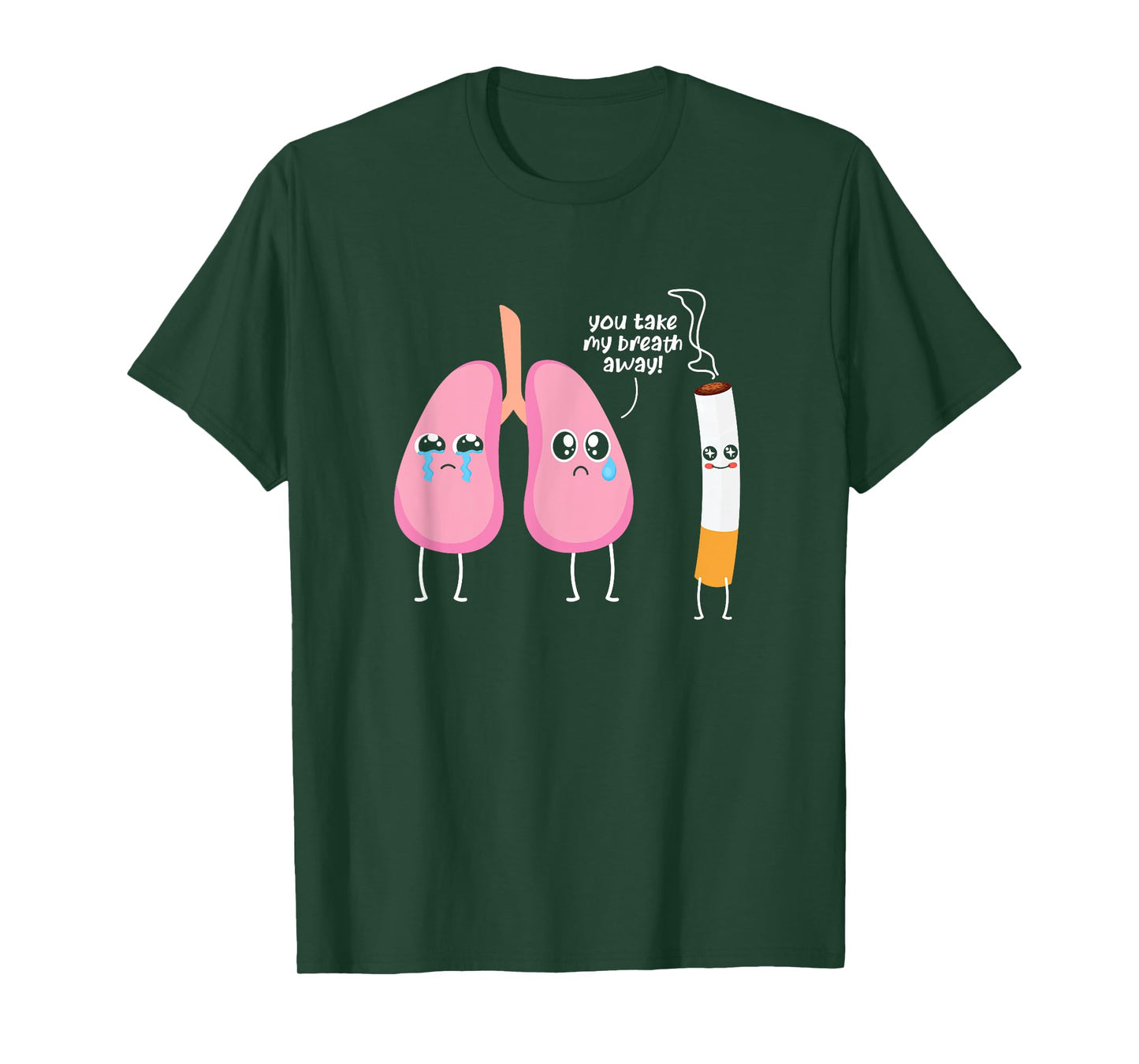 Lung Cigar Stop Smoking Support Lung Cancer Awareness T-Shirt