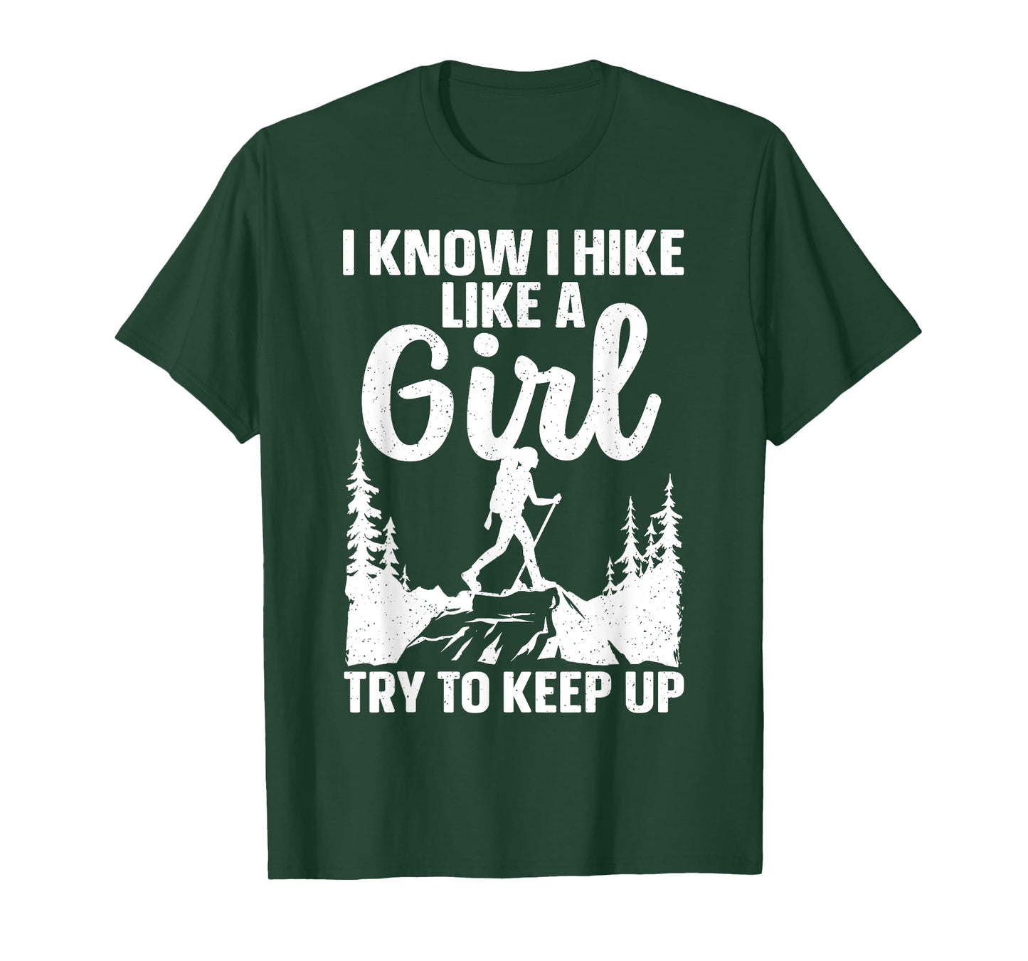 Funny Hiking Art For Girls Women Mountaineer Hiking Lover T-Shirt