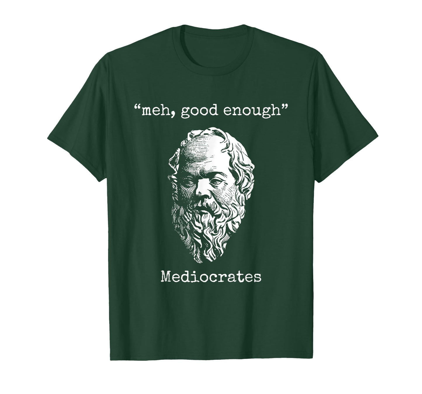 Mediocrates: Meh, Good Enough - Lazy Logic Sloth Wisdom Meme T-Shirt