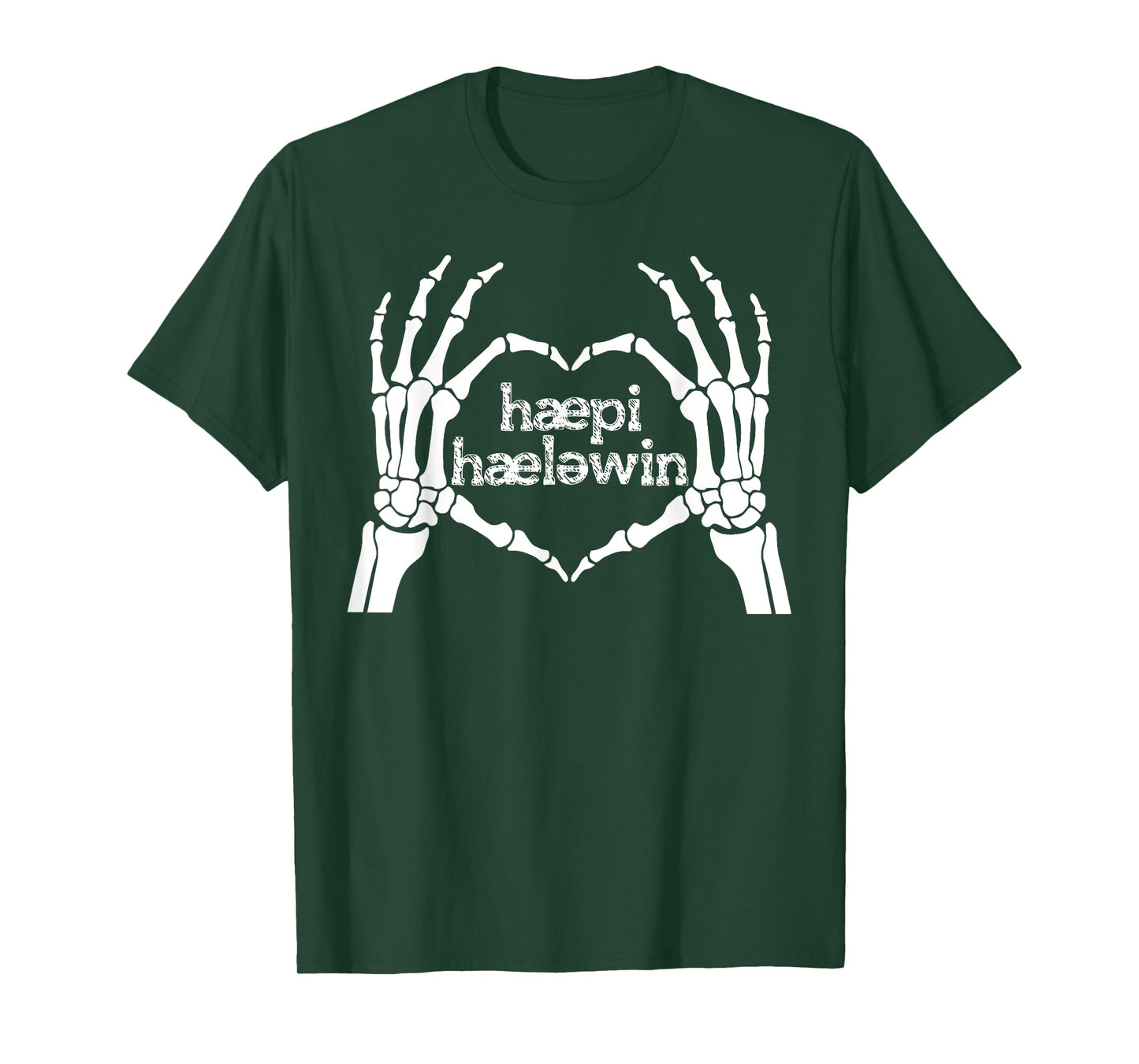 Spooky SLP Speech Therapist Skeleton Hand Heart Halloween T-Shirt