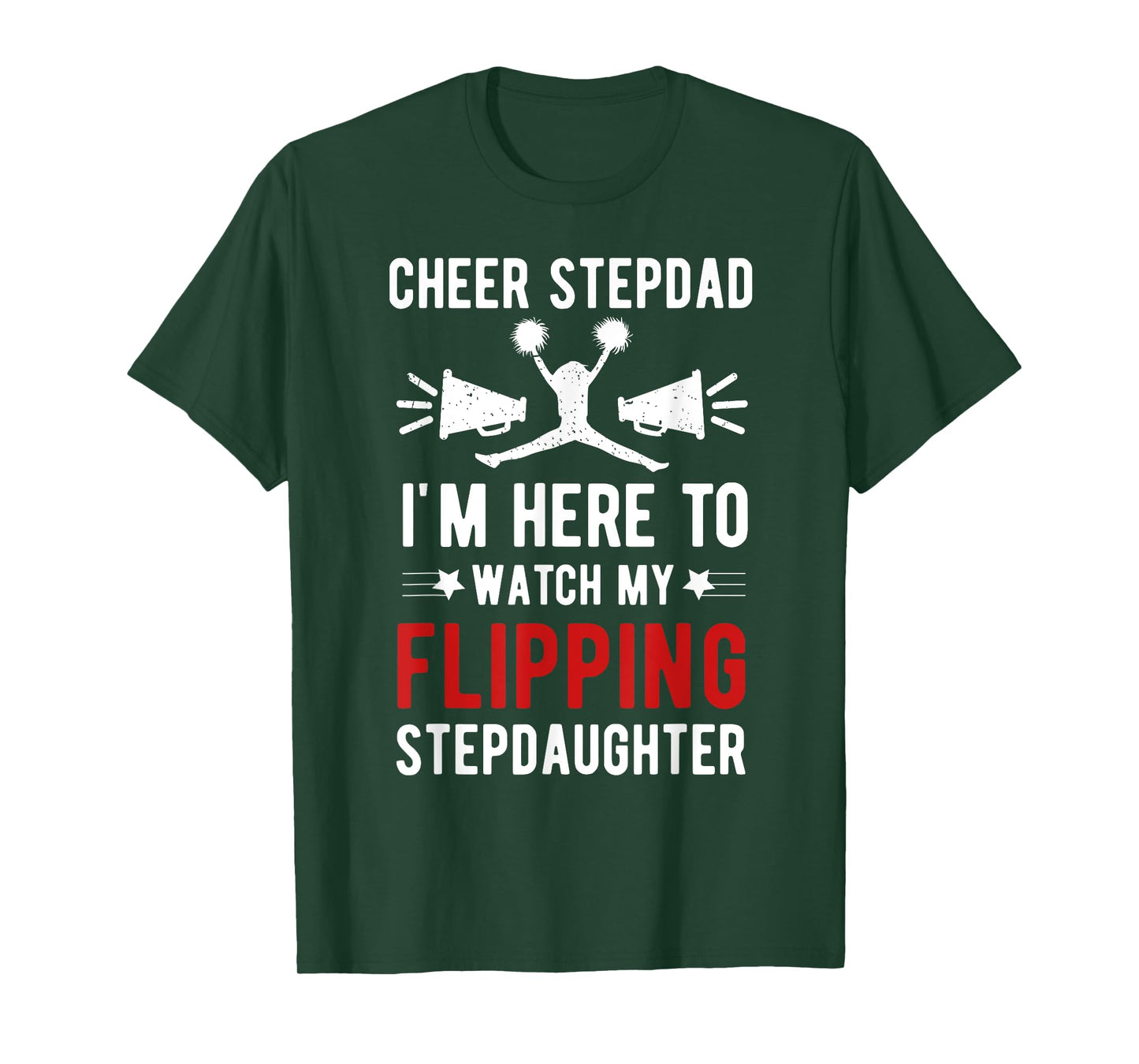 Cheer Stepdad My Flippin' Stepdaughter Cheerleader Step Dad T-Shirt