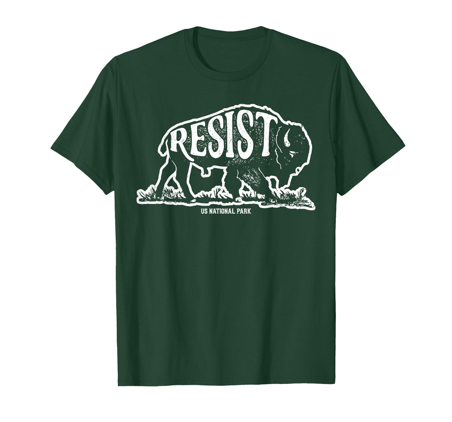 ALT US National Park Resist Service Bison Buffalo Vintage T-Shirt