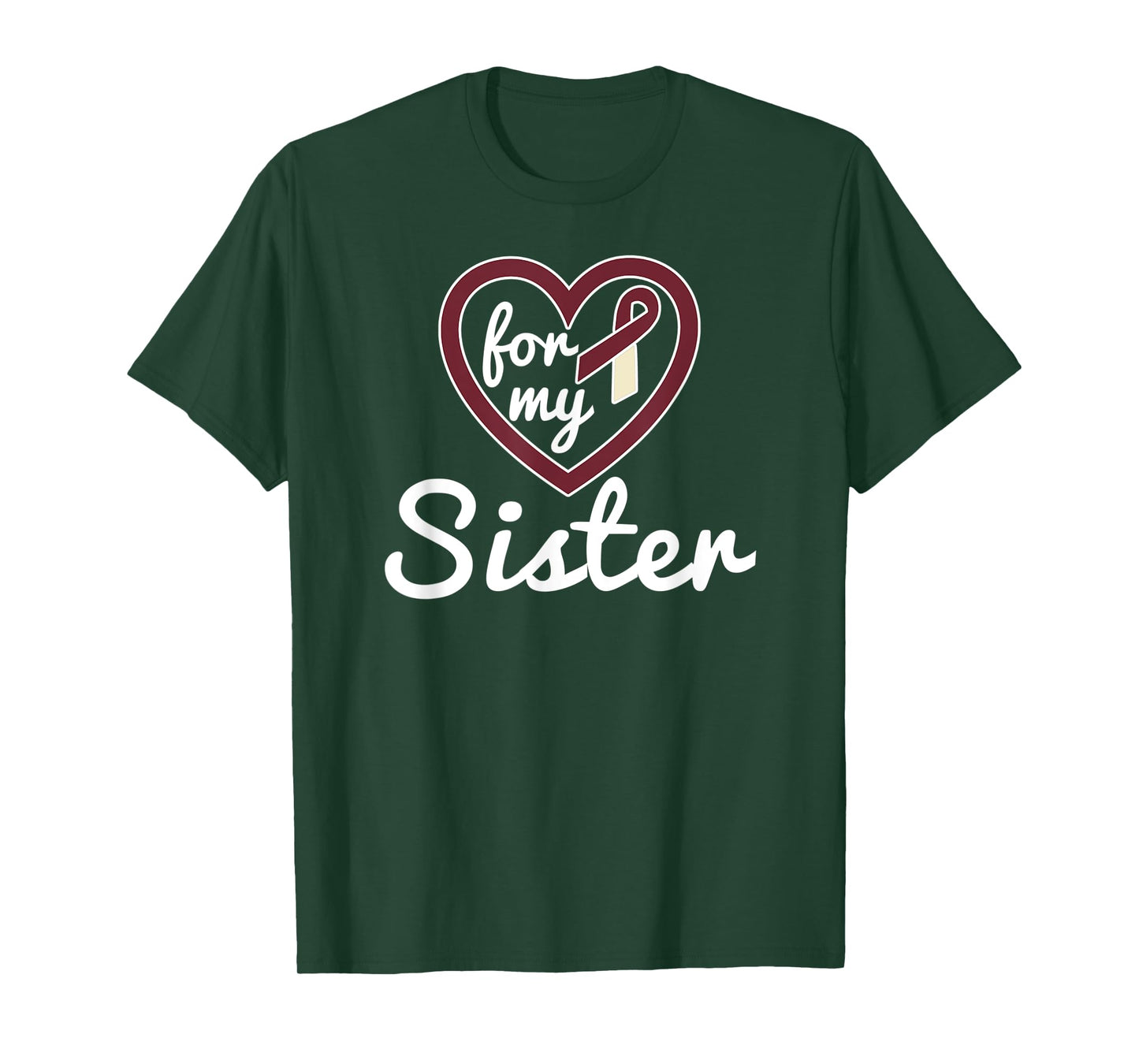 Throat Cancer Shirt Sister Awareness Ribbon TShirt