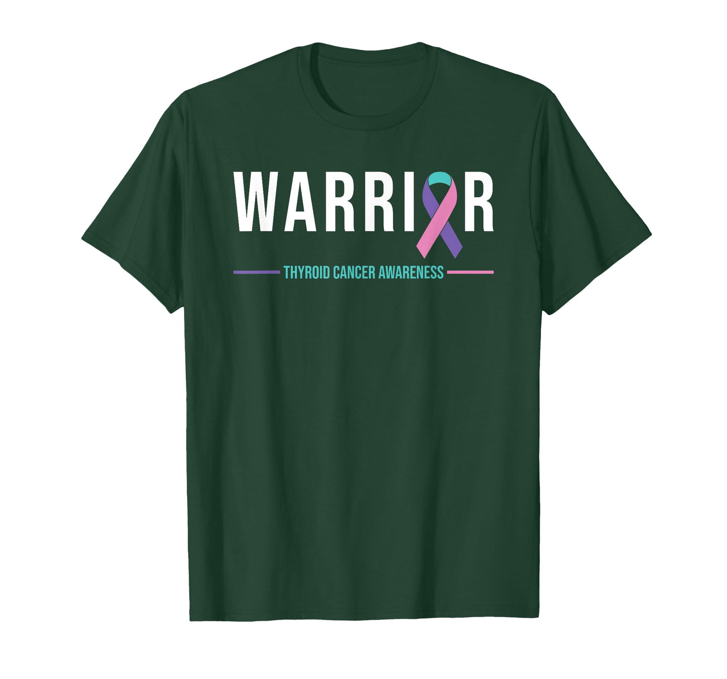 Thyroid Cancer Awareness Warrior Ribbon Recovery T-Shirt
