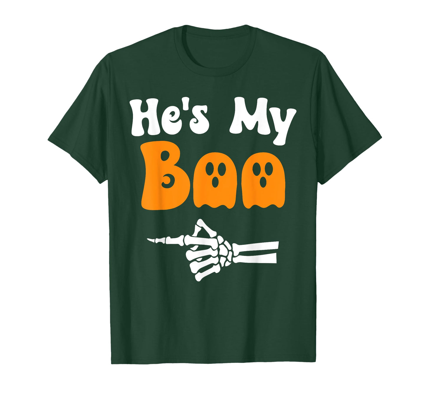 He's My Boo Funny Matching Halloween Couples He's My Boo T-Shirt