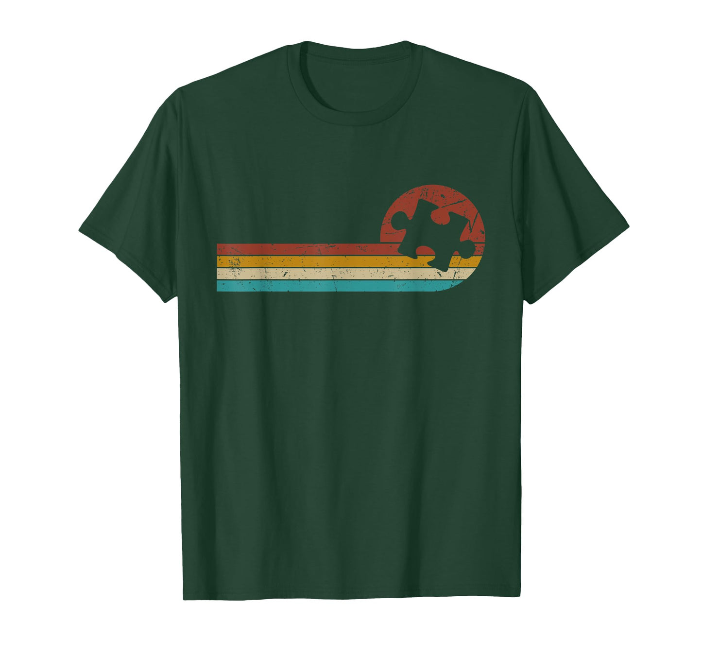 Vintage Autism Puzzle Mom Dad Autism Awareness T-Shirt