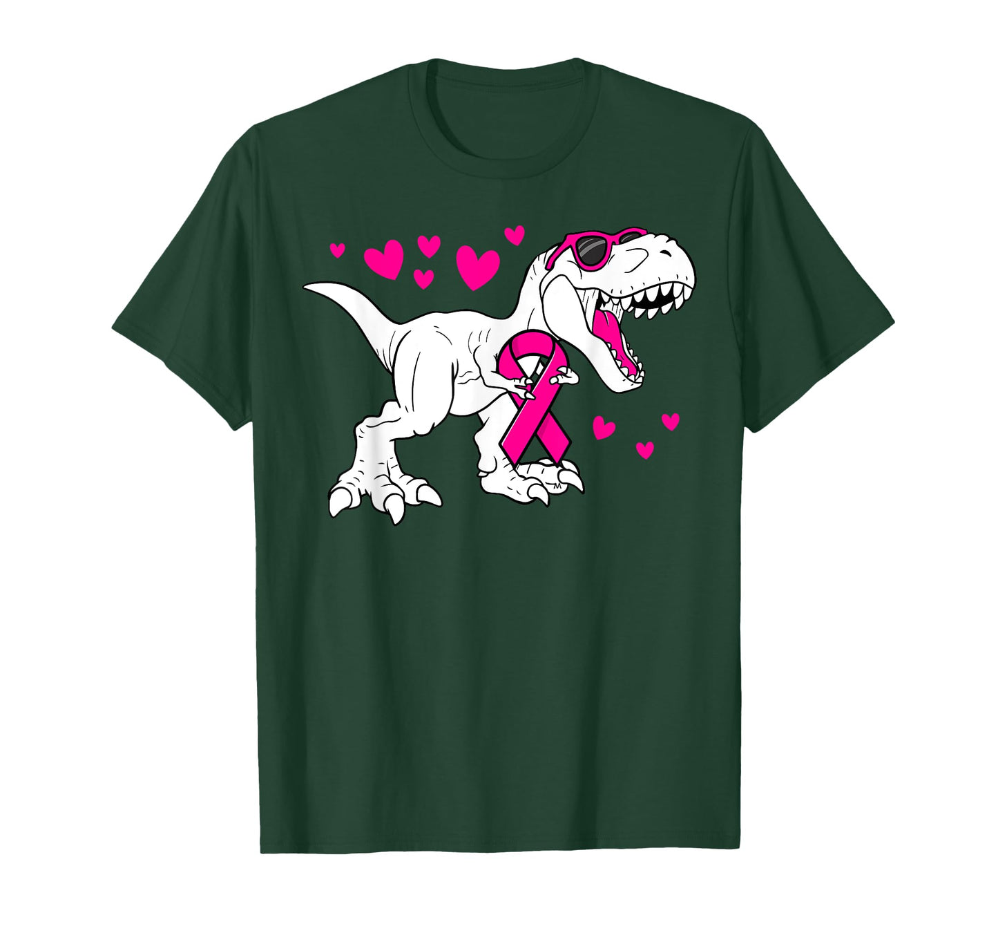 Pink Ribbon T-Rex Kids Breast Cancer Awareness Boys Toddler T-Shirt