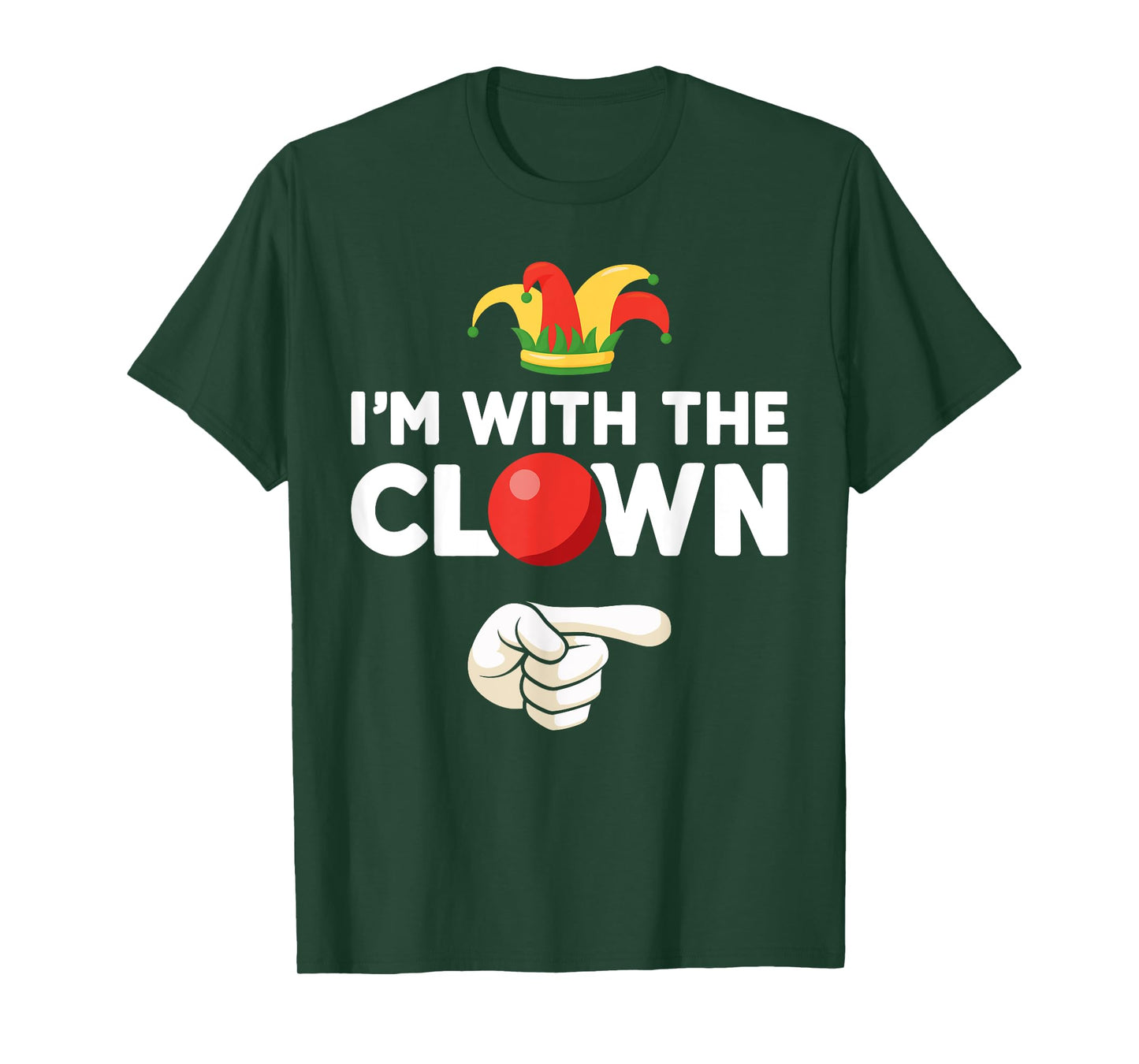 Im with the clown matching partner couple costume halloween T-Shirt