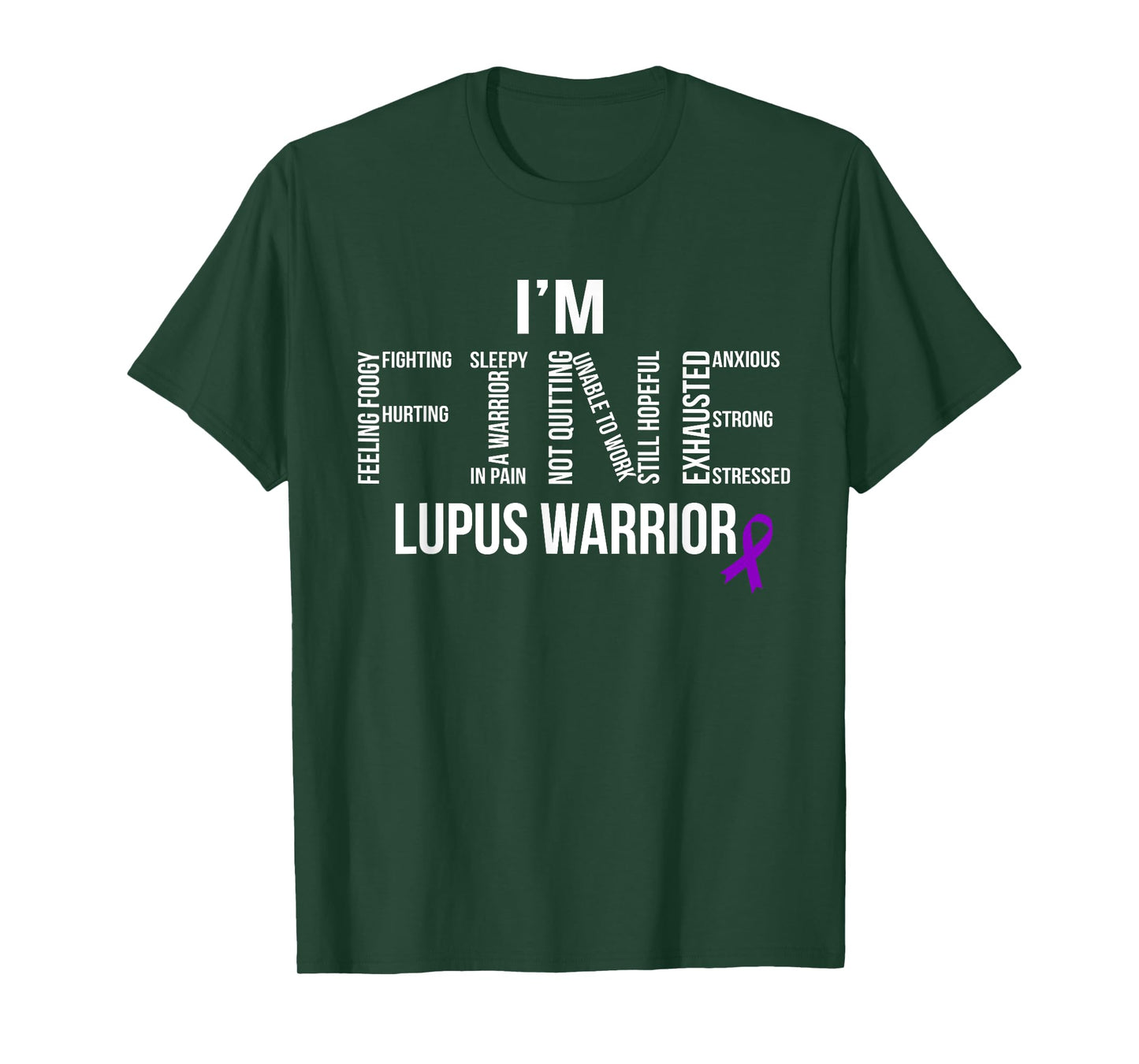 I'm Fine Lupus Warrior Systemic Erythematosus Awareness T-Shirt
