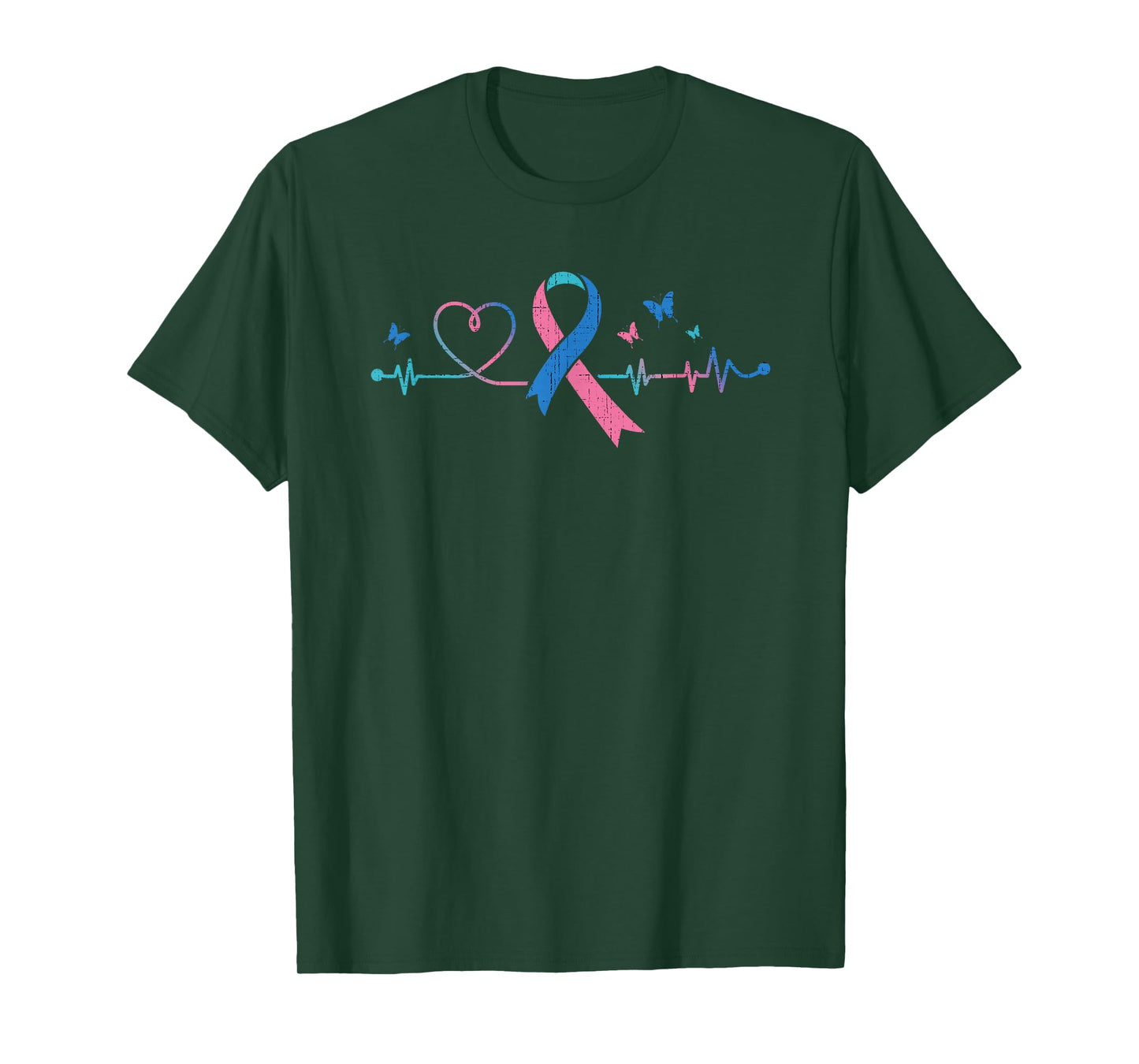 Thyroid Cancer Heartbeat Thyroid Cancer Ribbon Awareness T-Shirt