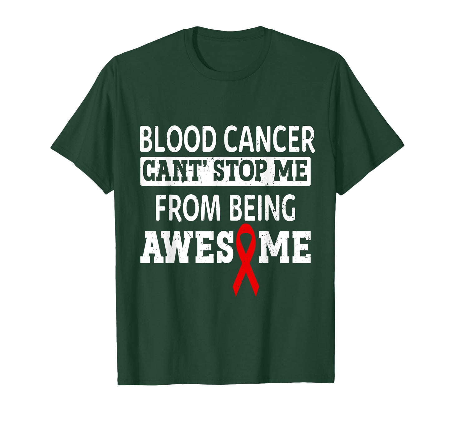 Blood Cancer Awareness Leukemia Warrior Red Ribbon T-Shirt