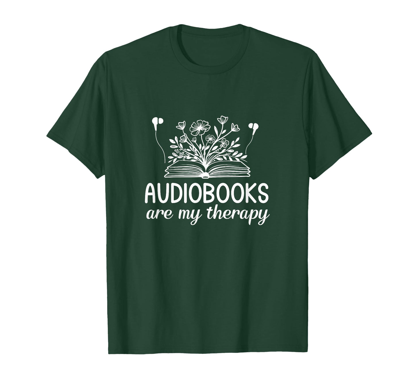 Audiobooks Are My Therapy Funny Book Lover Women T-Shirt