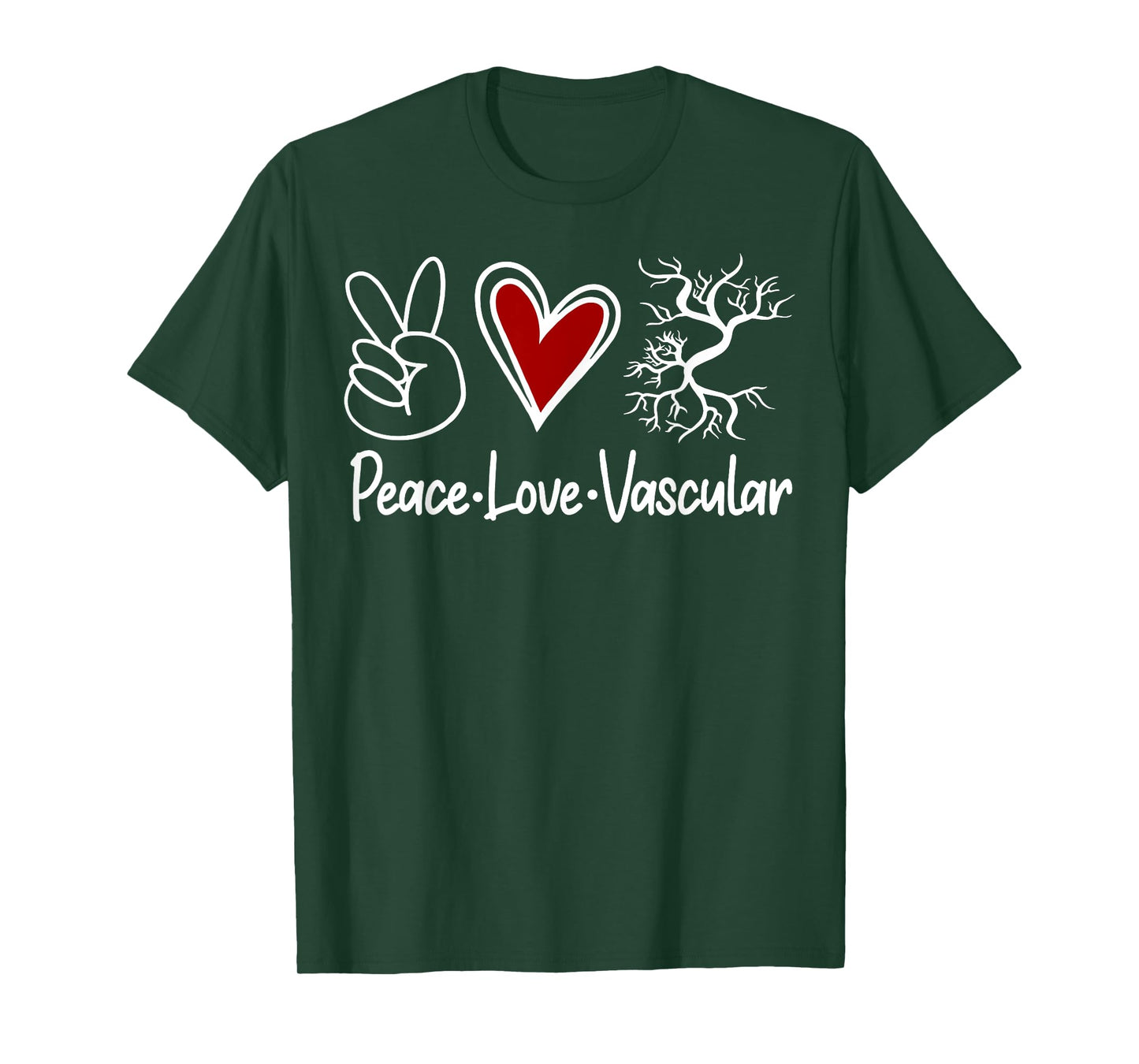 Peace Love Vascular Vascular Nurse Vascular Technologist T-Shirt