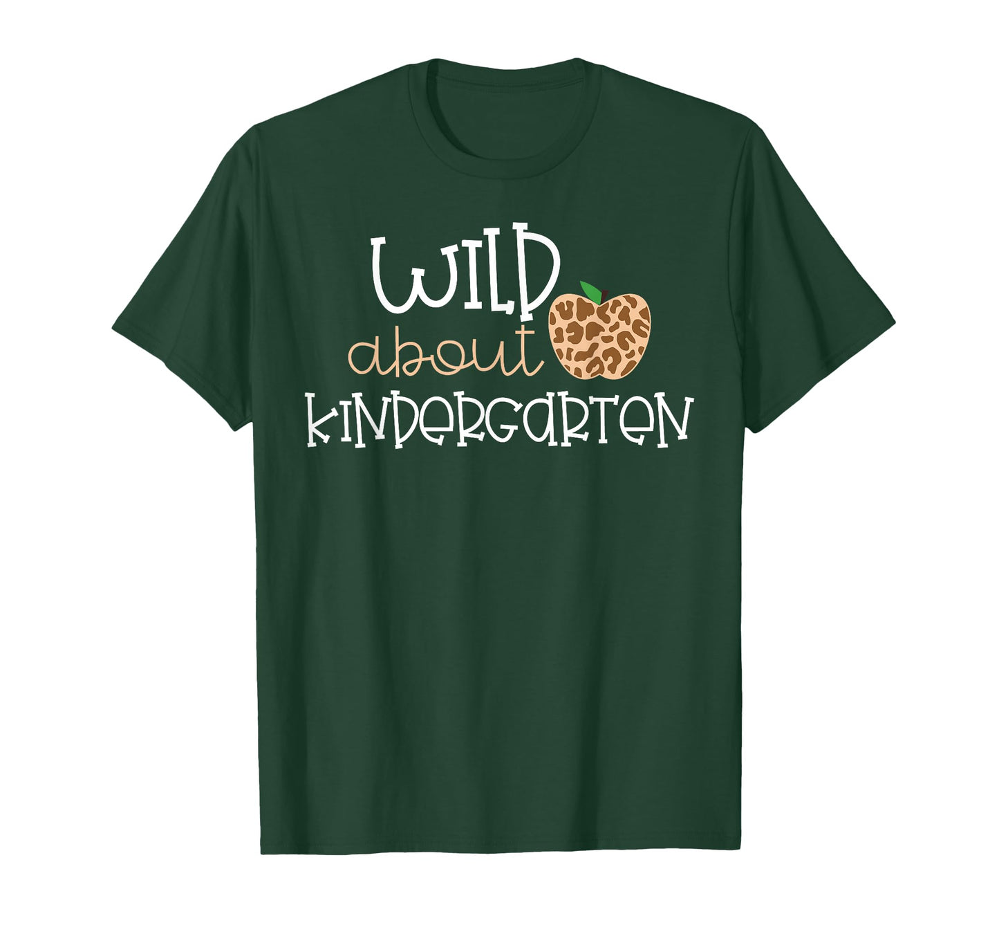Wild About Kindergarten Leopard Print School Kid Shirt T-Shirt