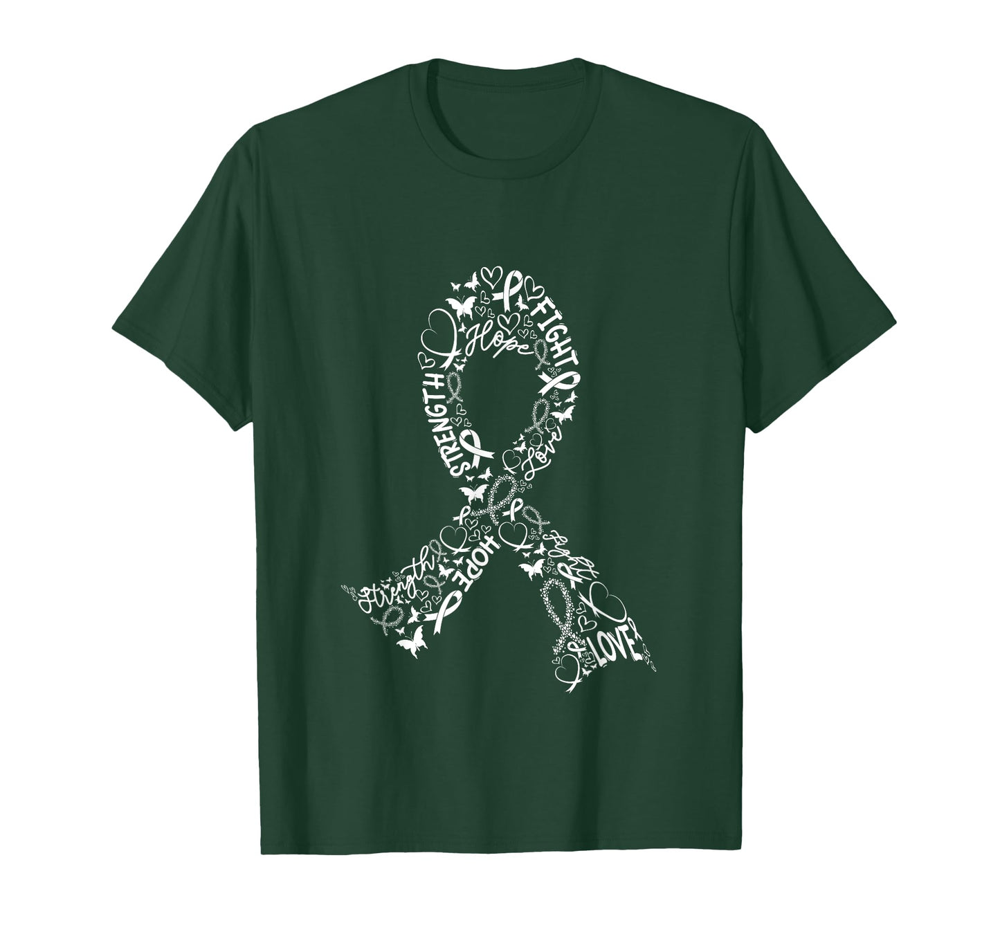 Lung Cancer Fight Warrior White Cancer Bow Gift T-Shirt