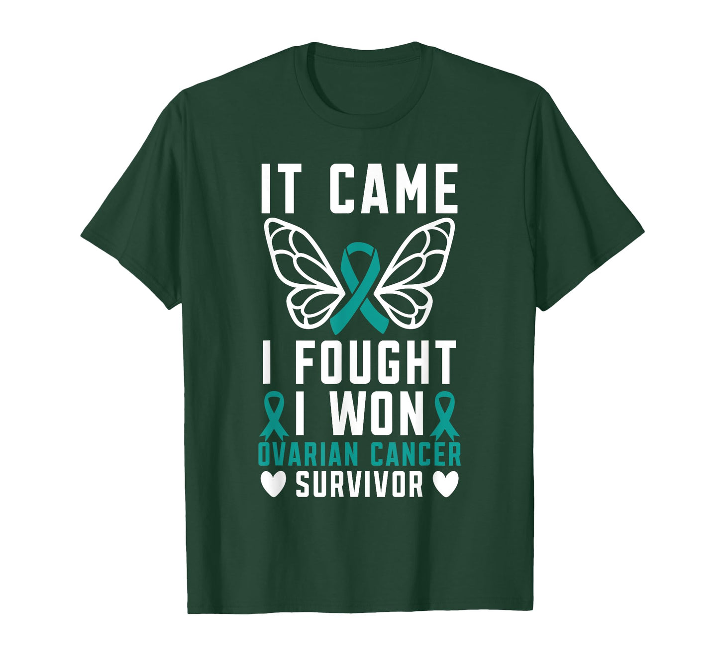 It Came I Fought I Won Ovarian Cancer Survivor Fight Cancer T-Shirt