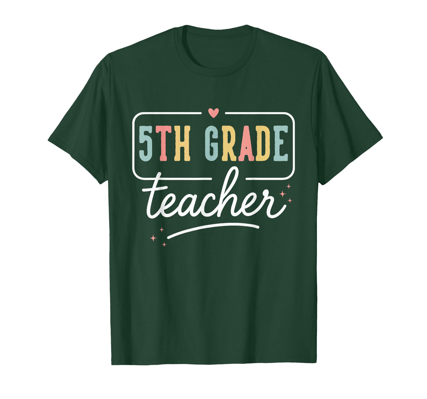 Fifth Grade Heart Teacher Gifts 5th Grade Back To School T-Shirt