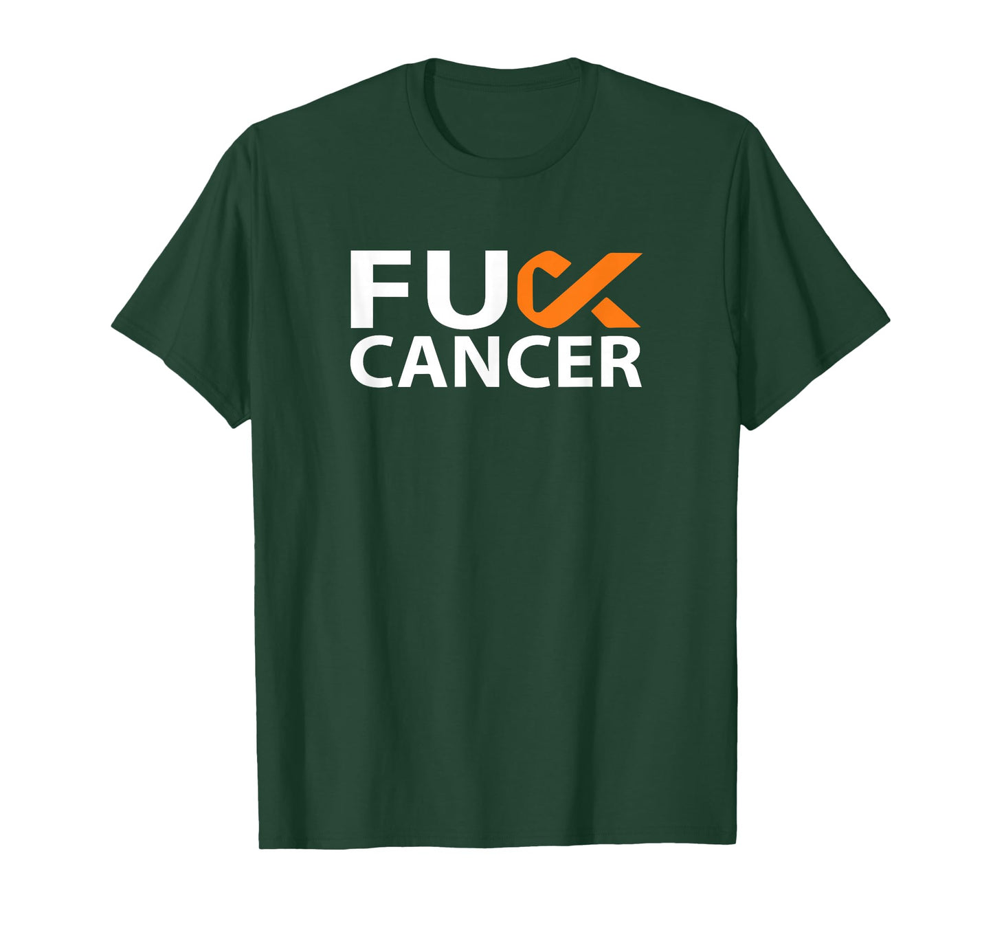 Fuck Kidney Cancer F U FU Orange Ribbon Cancer Awareness T-Shirt