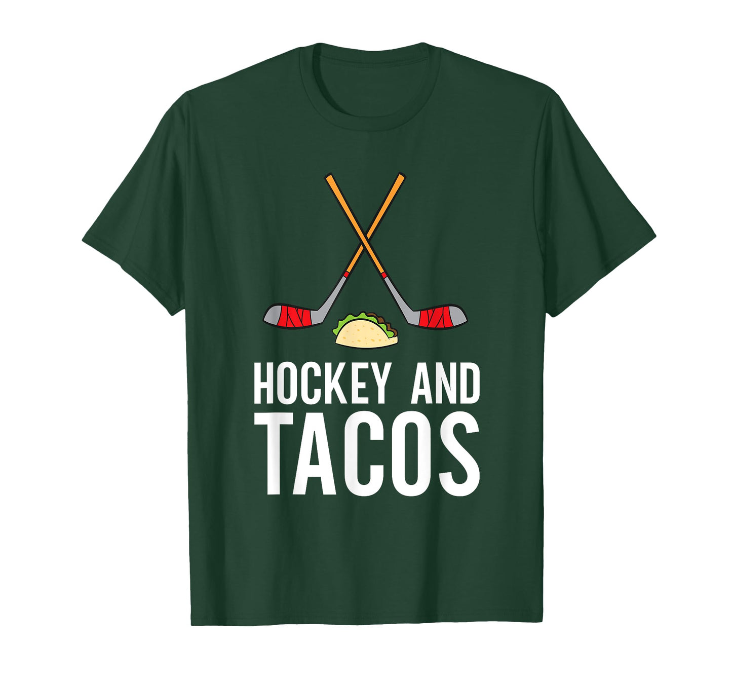 Funny Hockey Lover Gifts Funny Hockey Lover Hockey And Tacos Ice Hockey T-Shirt, Black, Small