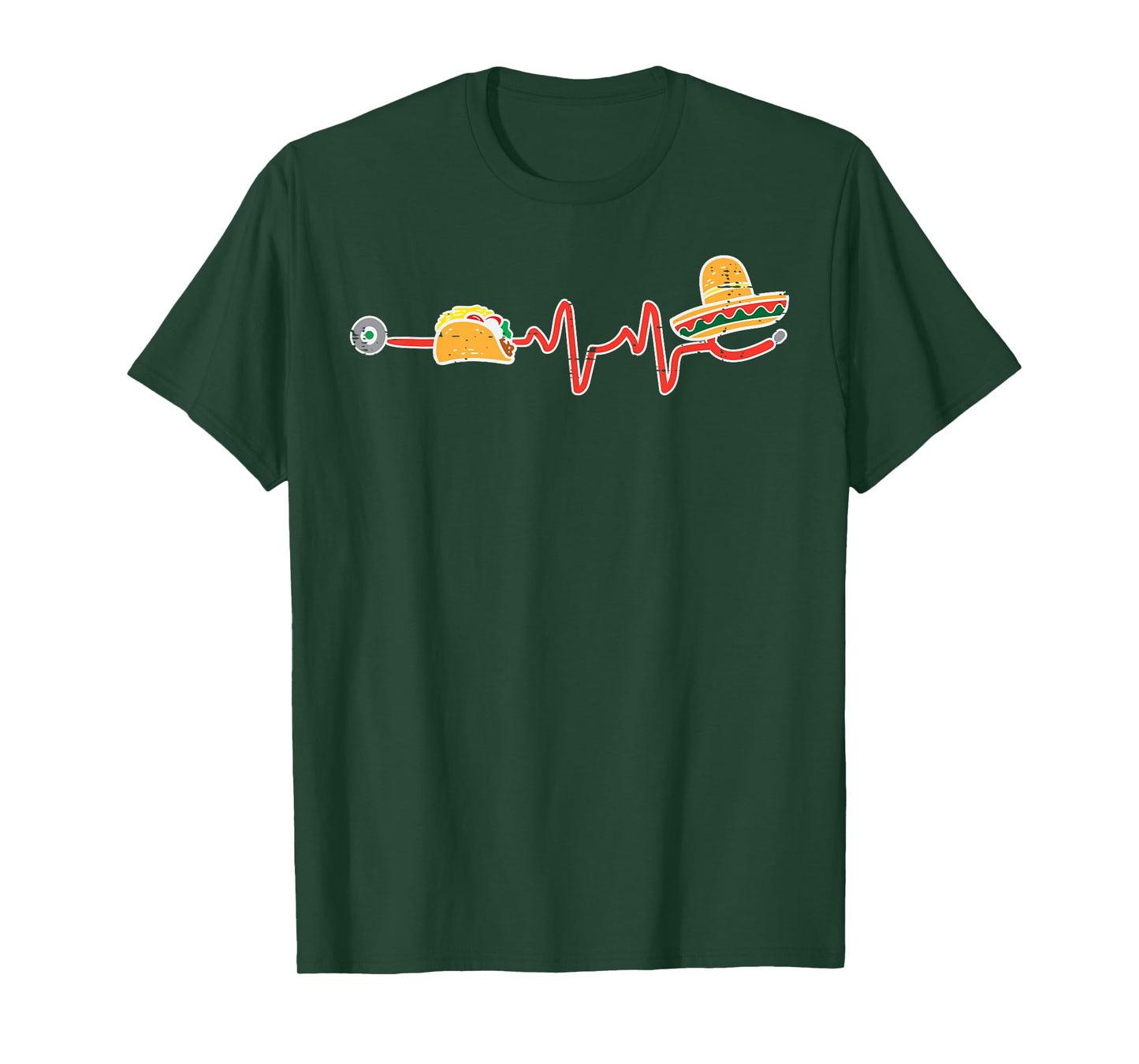 Taco Heartbeat Sombrero Nurse Cinco De Mayo Nurse Women RN T-Shirt