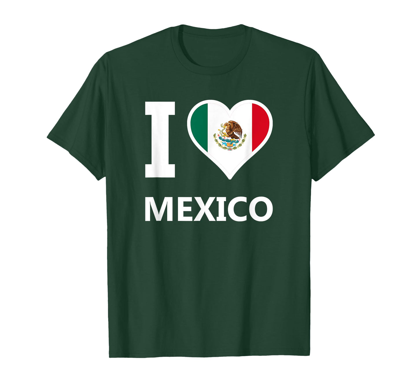 I Love Mexico Cinco de Mayo Bandera Mexicana Heart Mexicano T-Shirt