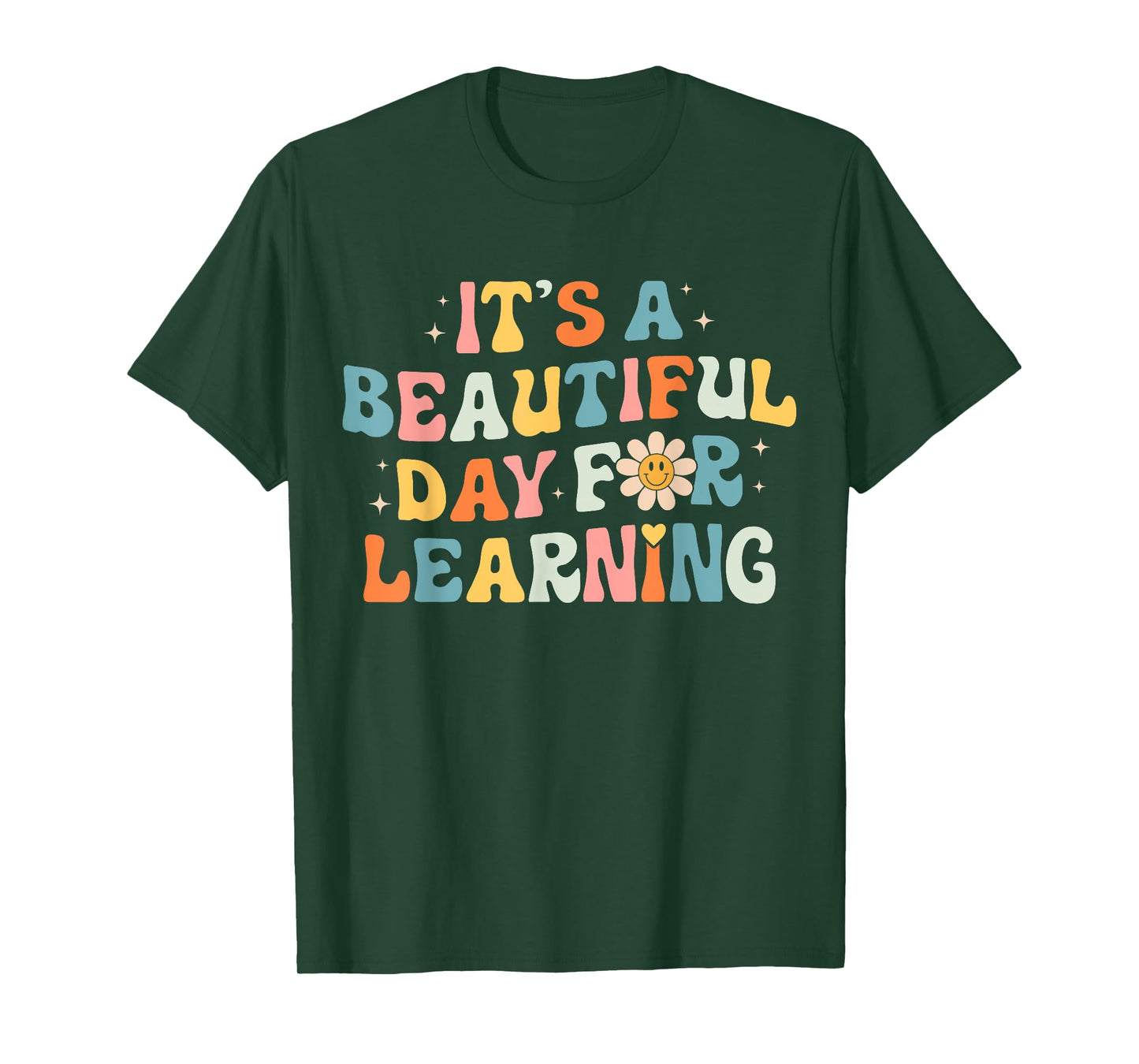 It's Beautiful Day for Learning - Retro Teacher Women Men T-Shirt