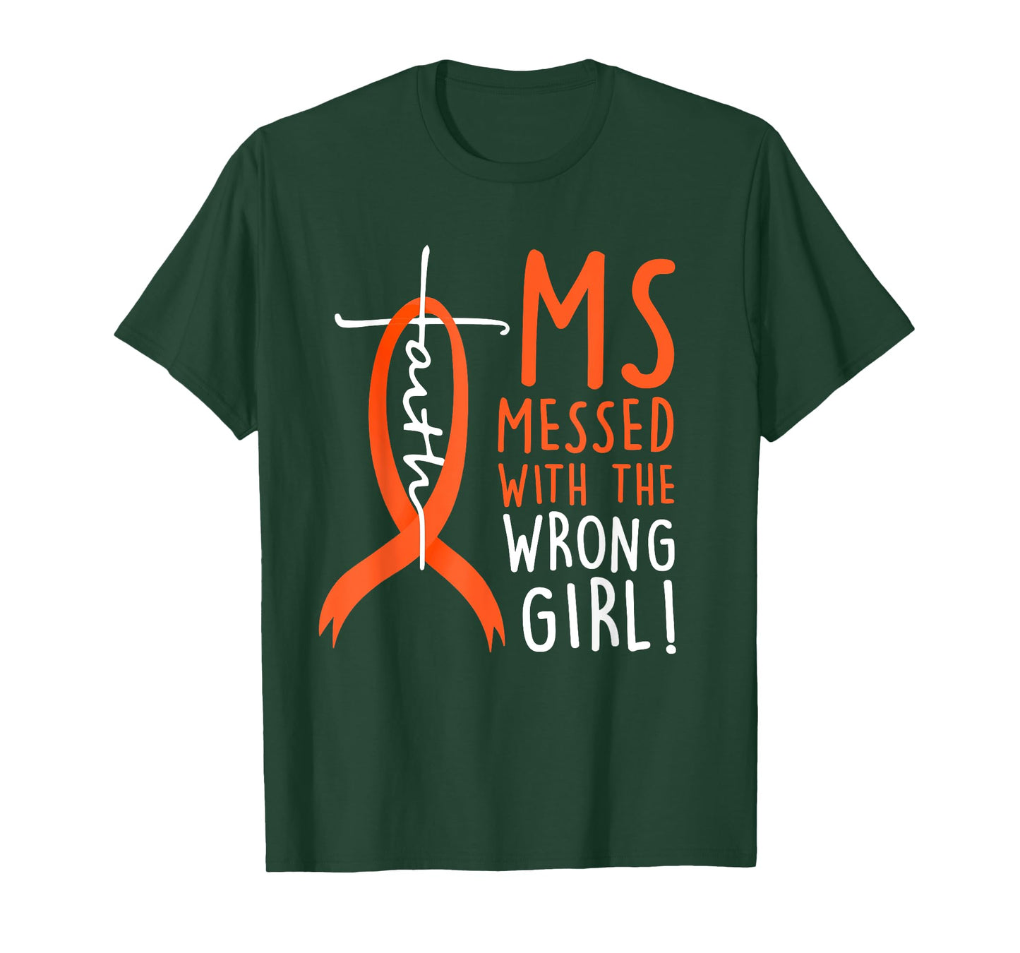 MS Messed With The Wrong Girl Multiple Sclerosis Awareness T-Shirt