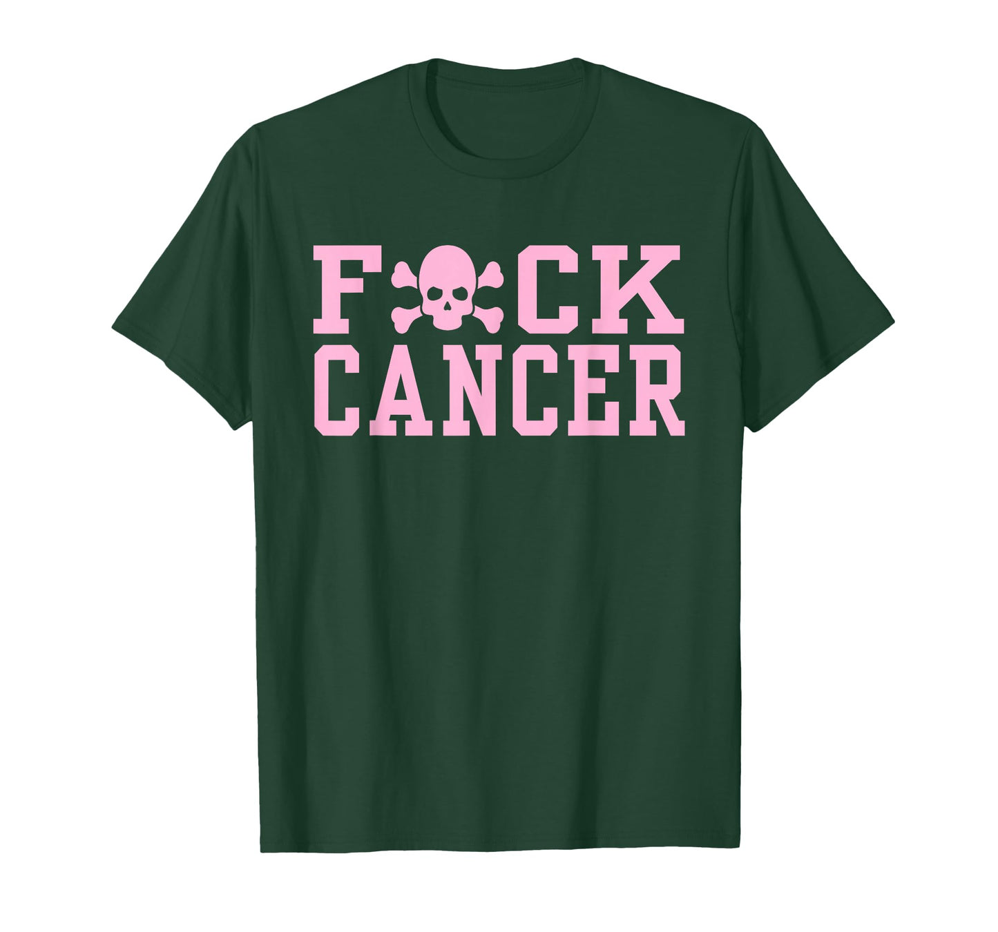 FCK Cancer Skull Skeleton Breast Cancer Humor T-Shirt