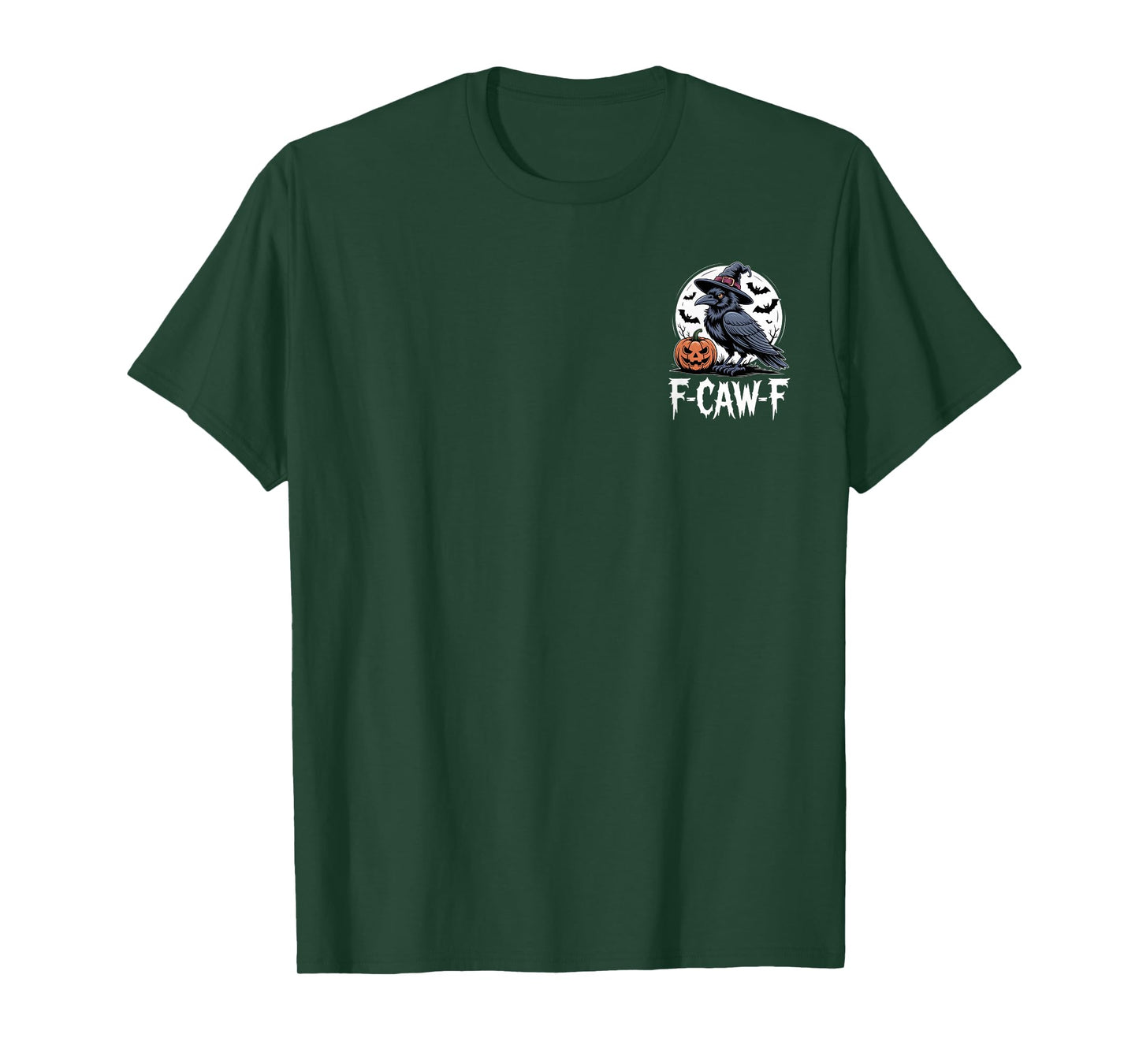 F-CAW-F Raven Witch Hat Halloween Pocket Look for Adults T-Shirt