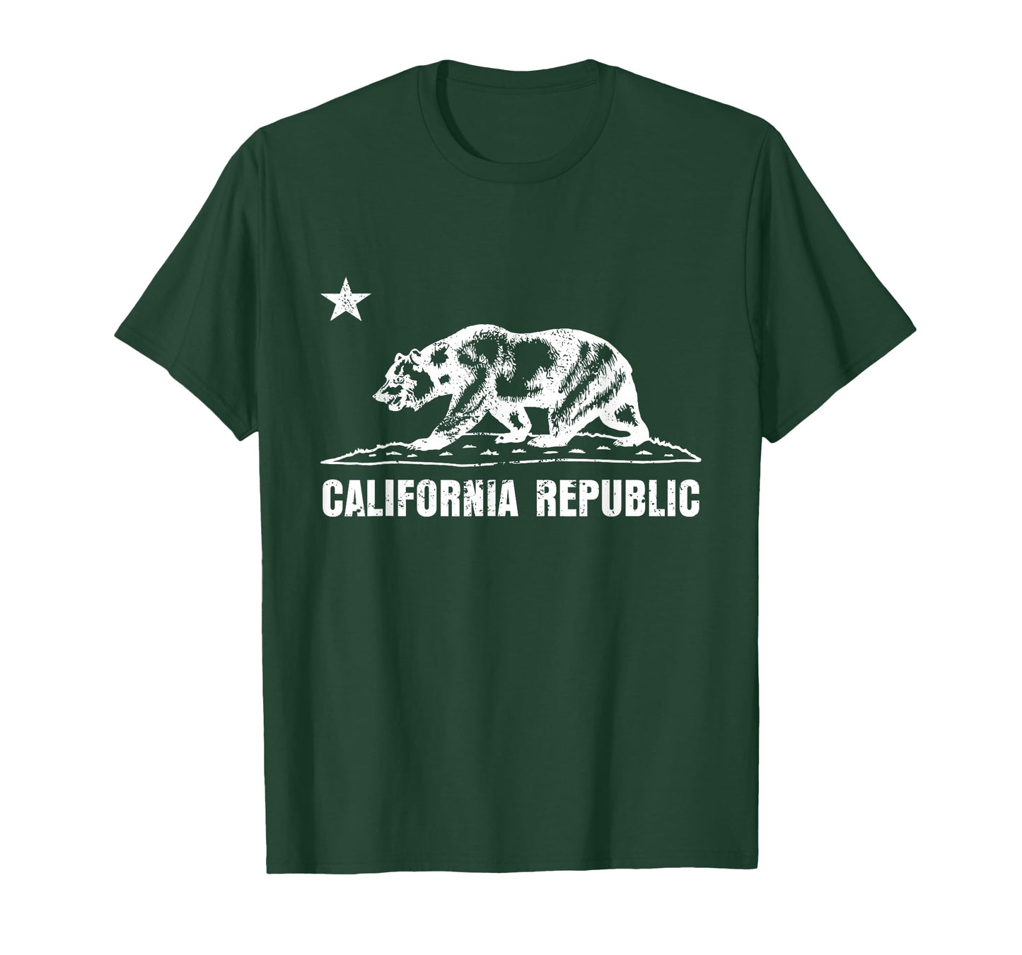 California Funny State Bear Vintage Distressed Graphic T-Shirt