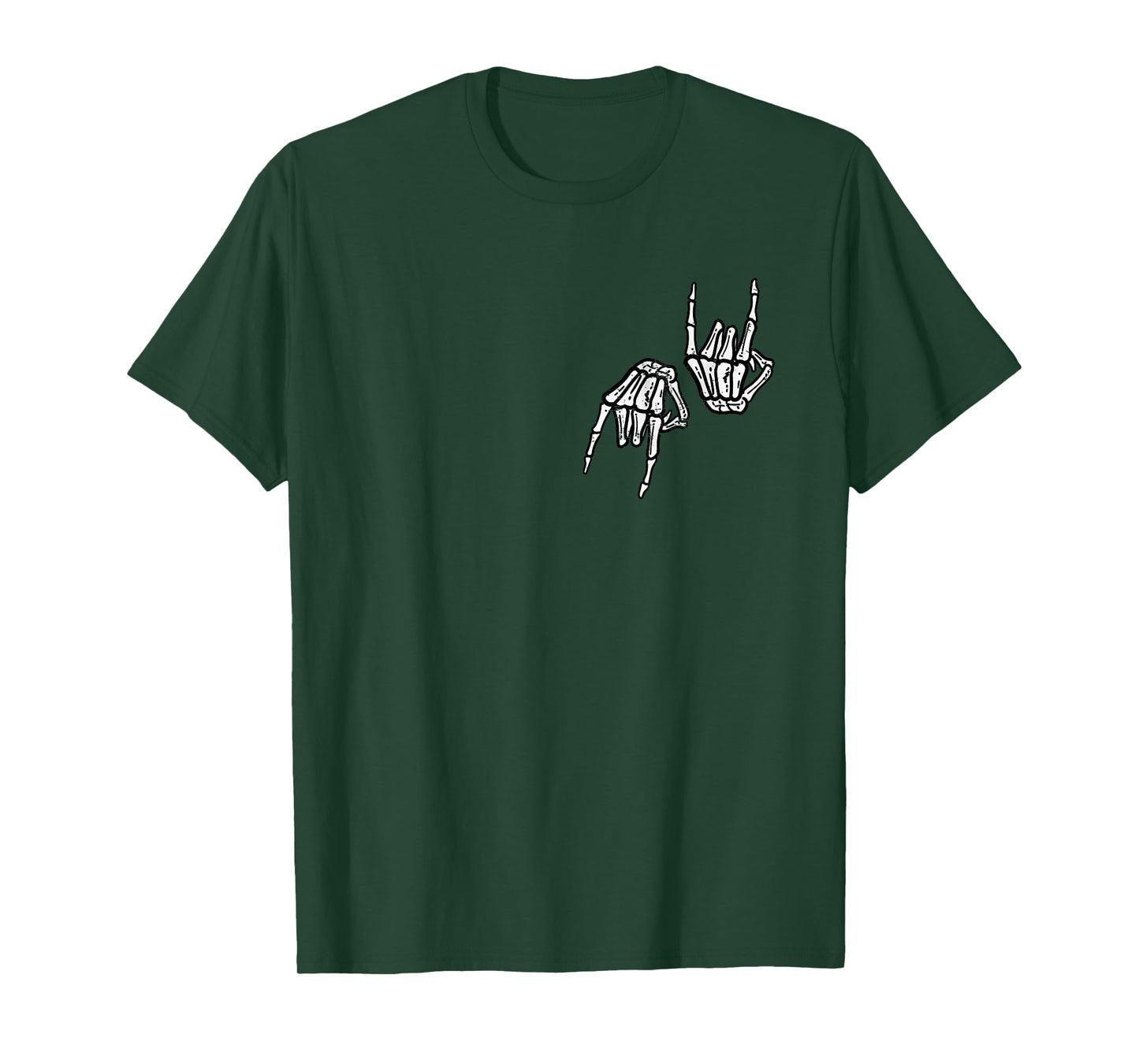 Halloween Skeleton Hand Men Women Rock Retro T-Shirt