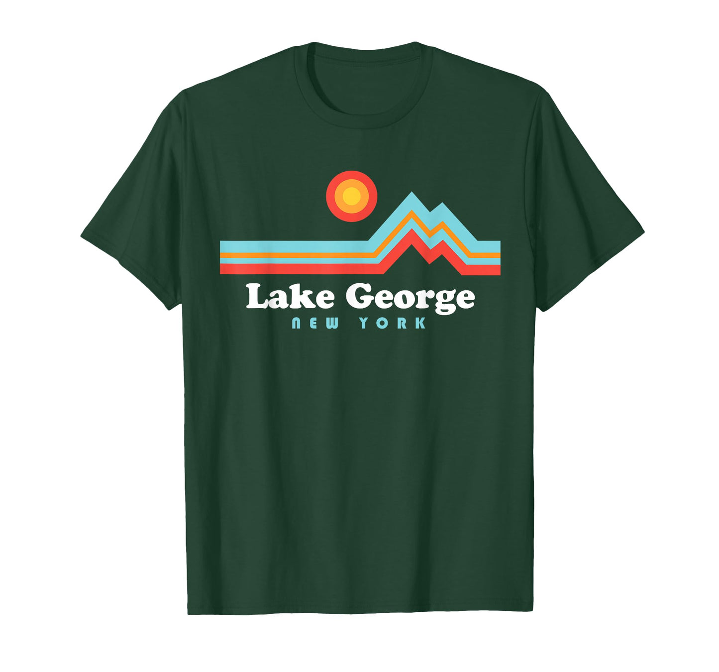 Lake George New York Sunset Mountains T-Shirt