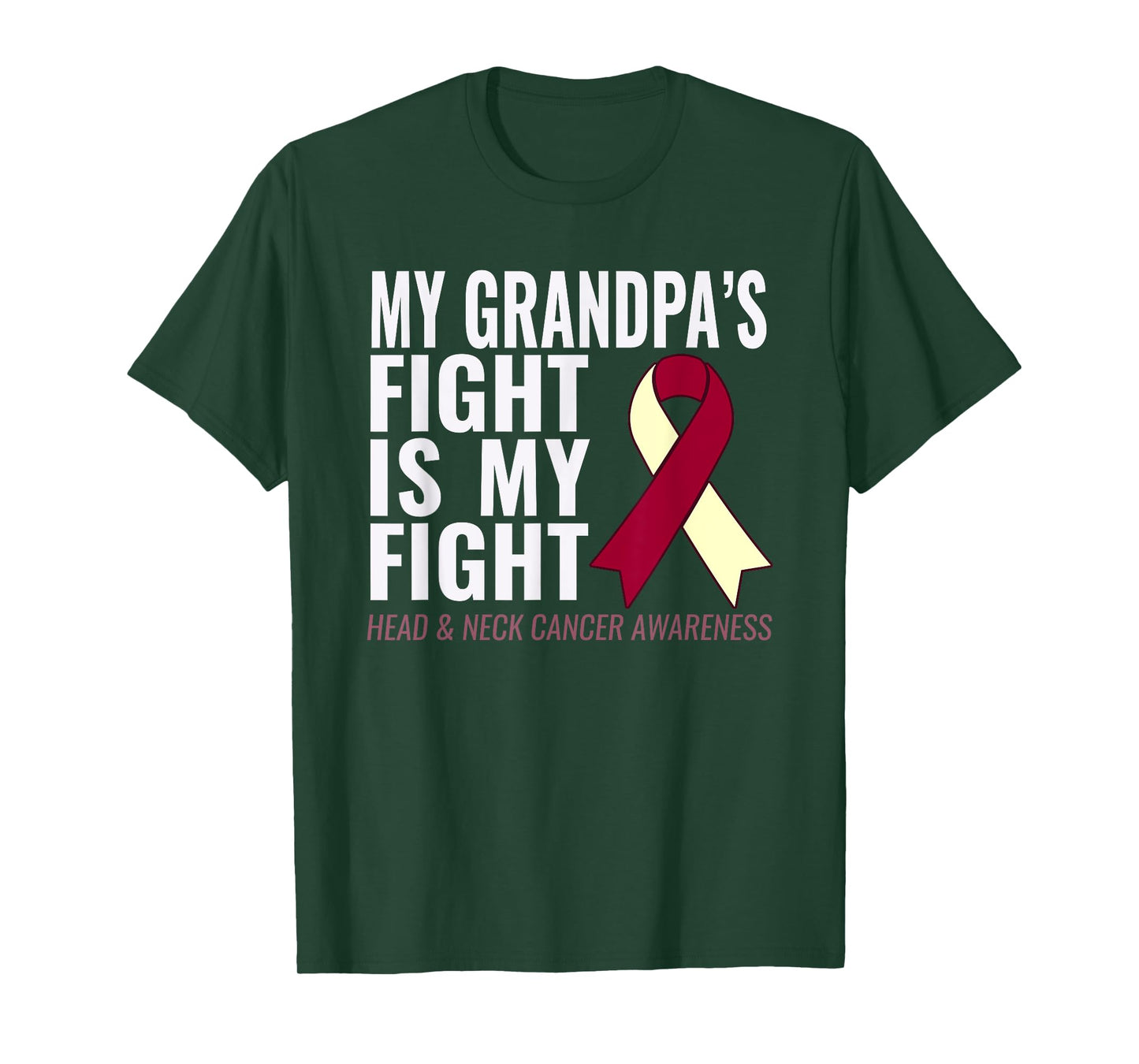 Head and Neck Cancer T-Shirt: My Grandpa's Fight is My Fight T-Shirt