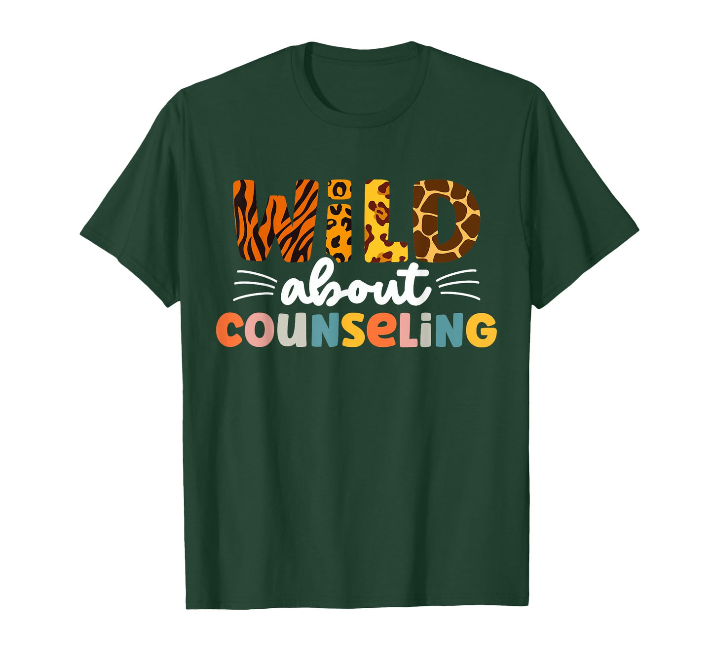 Cute Wild About Counseling Leopard Teacher Counselor Men Women T-Shirt