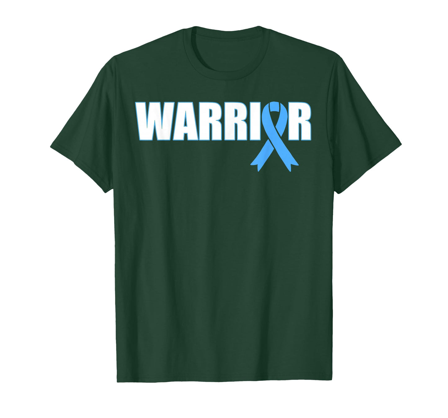 Prostate Cancer Warrior T-Shirt - Light Blue Ribbon for Men T-Shirt