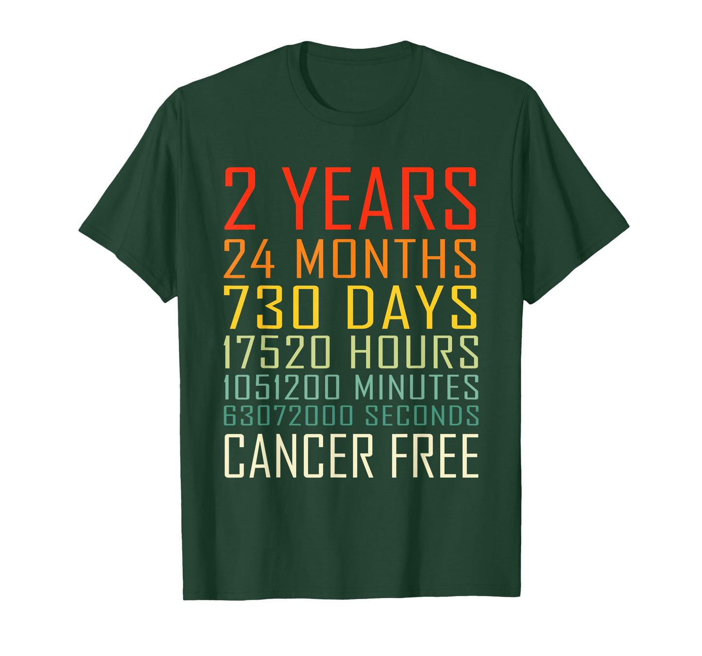Vintage Cancer Awareness Vintage 2 Years Cancer Free T-Shirt