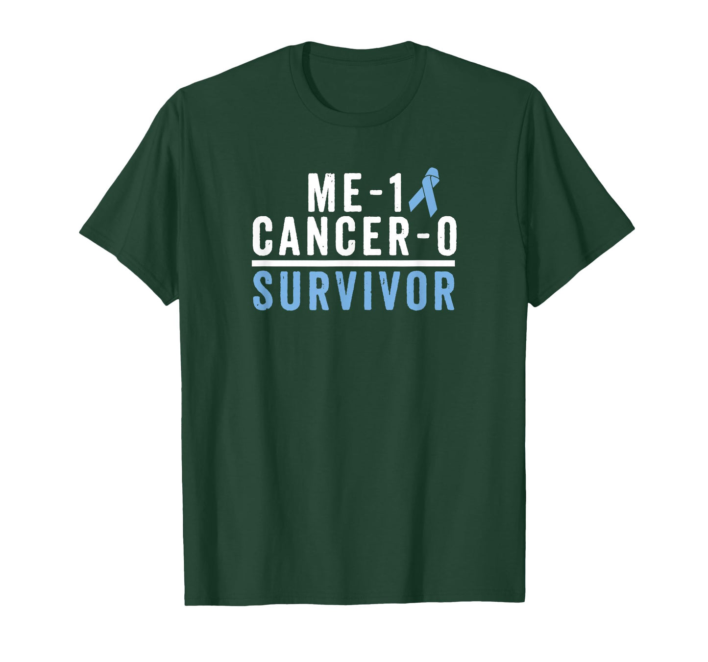 Prostate Cancer Survivor T Shirt Awareness Gift Blue Ribbon T-Shirt