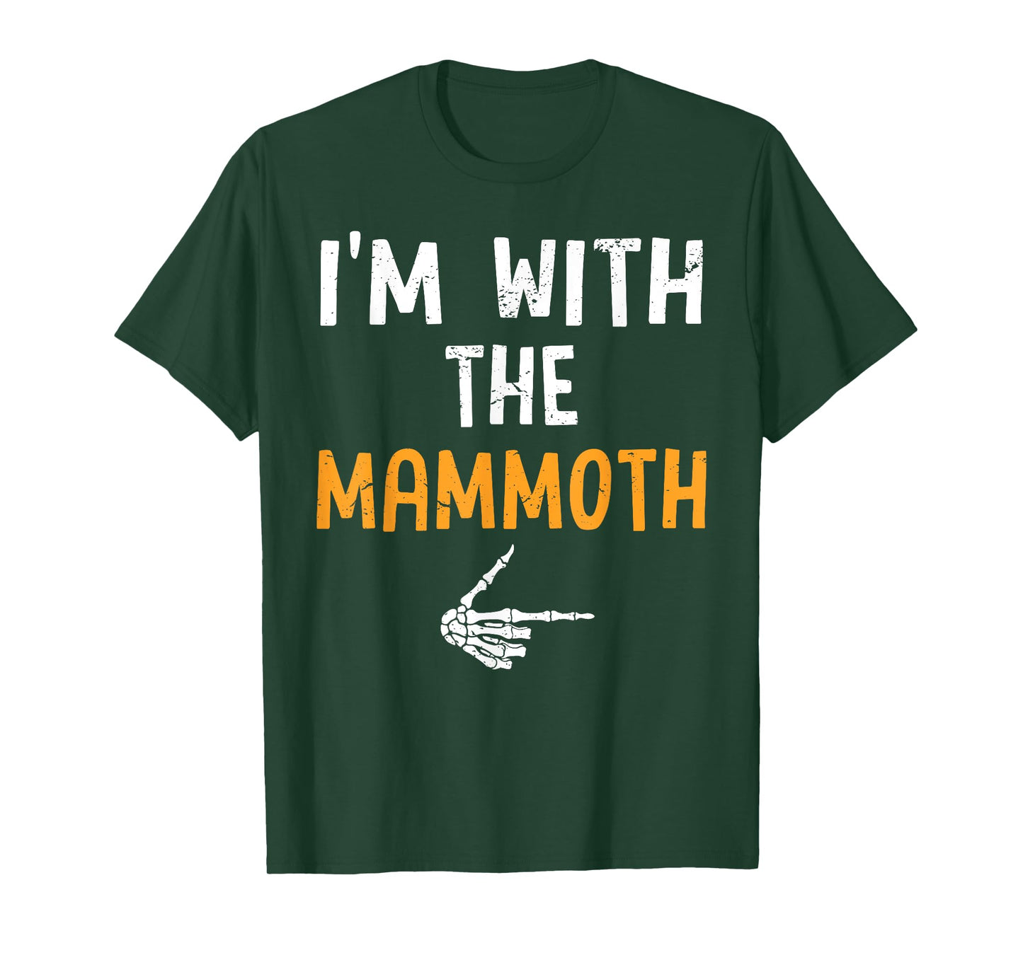 I'm with The Mammoth Costume Halloween Matching Couple T-Shirt